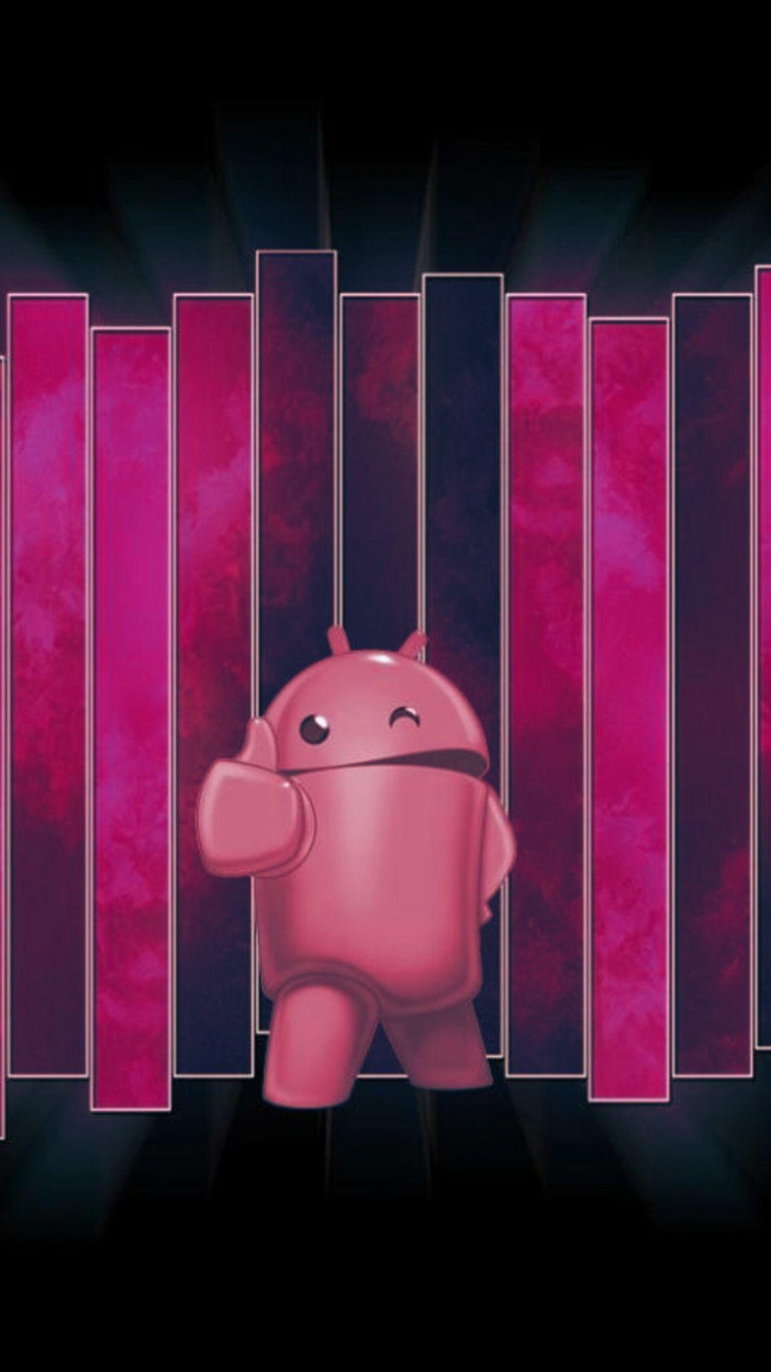 Android Thumbs Up Pink Smartphone Wallpaper HD ⋆ GetPhotos
