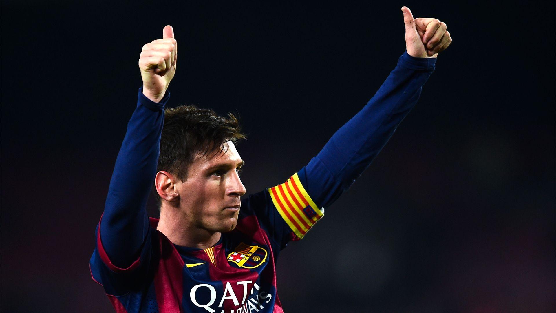 Messi Thumbs Up Wallpaper: Players, Teams, Leagues Wallpaper