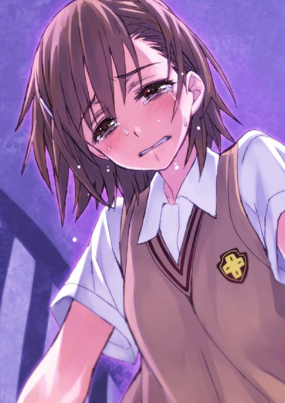 Toaru Kagaku no Railgun, blush, anime, crying, anime girls, upscaled