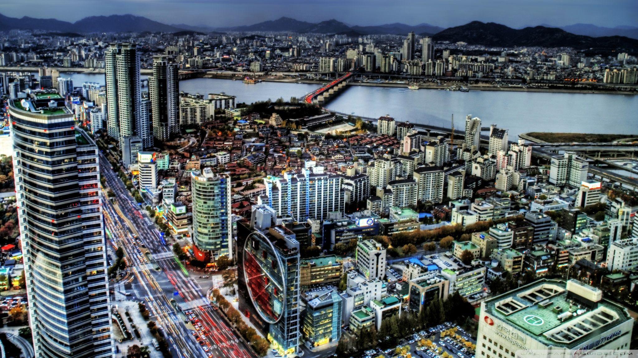 Seoul Panorama South Korea HD desktop High Definition HD Wallpaper
