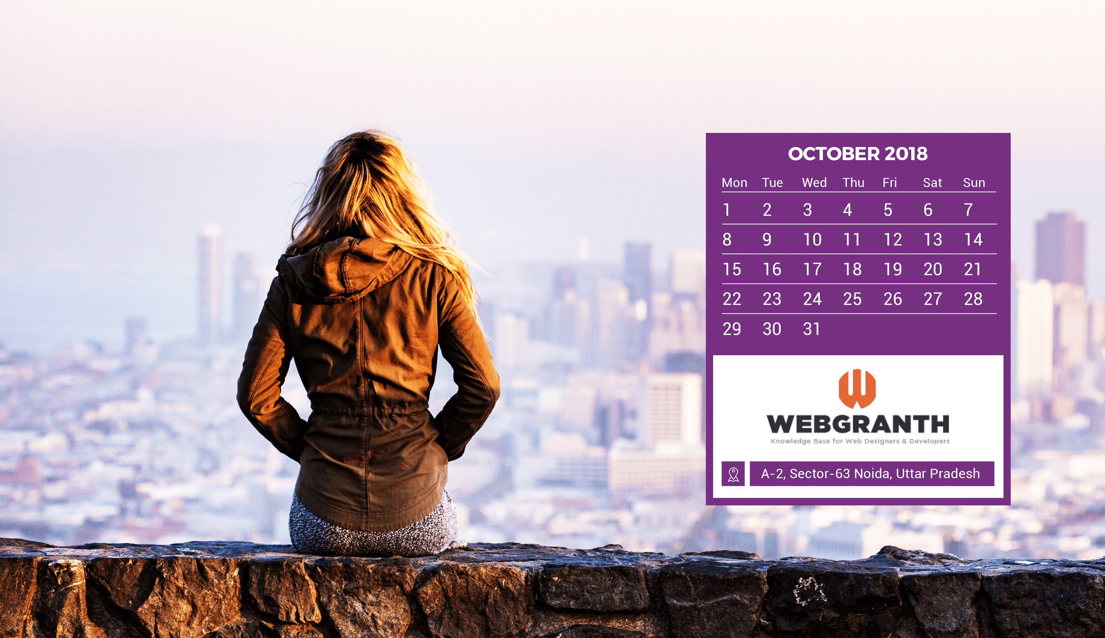 HD October Calendar Wallpaper 2018: View HD Image Of HD October