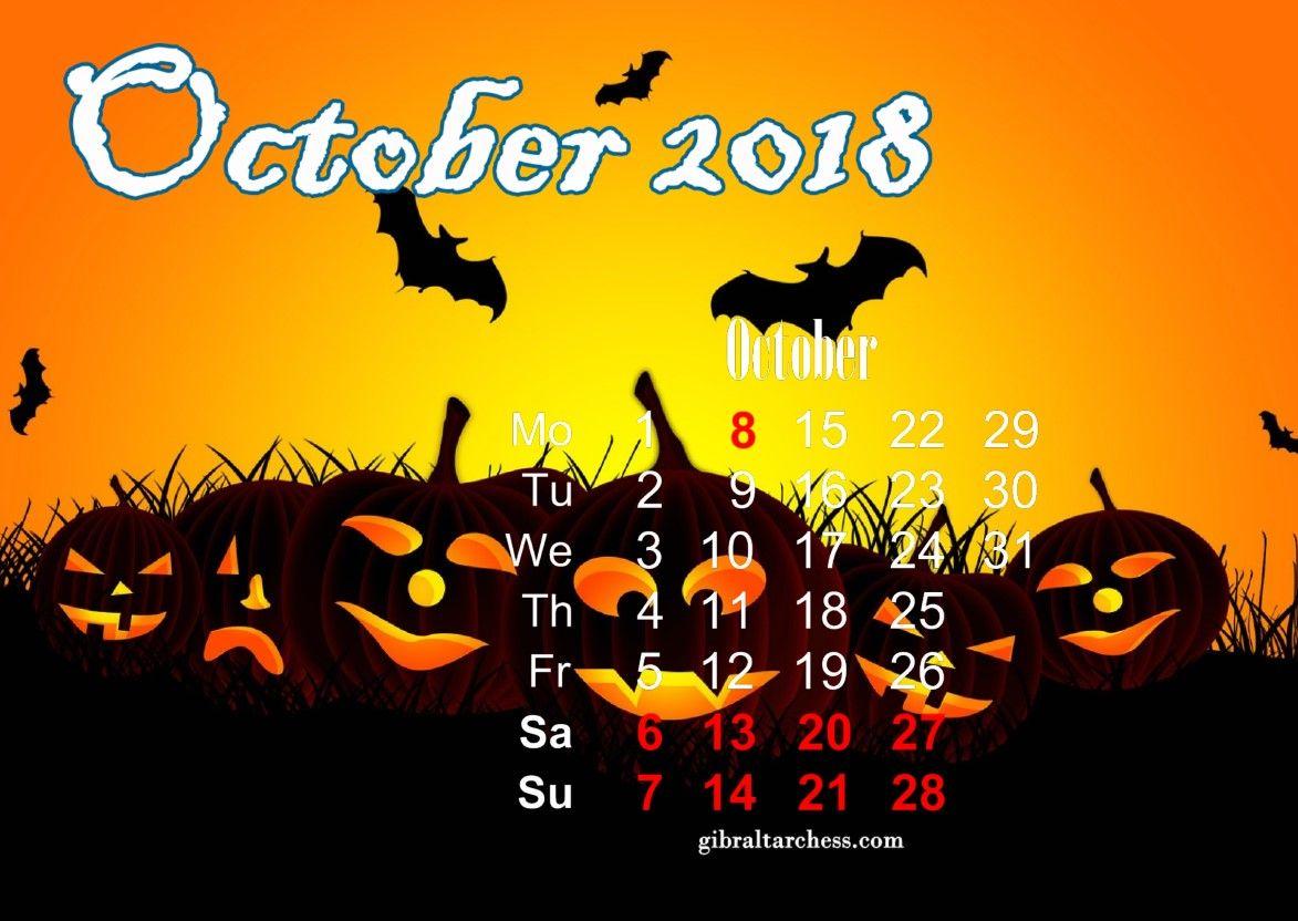 HD Calendar October 2018 Wallpaper Calendar Printable