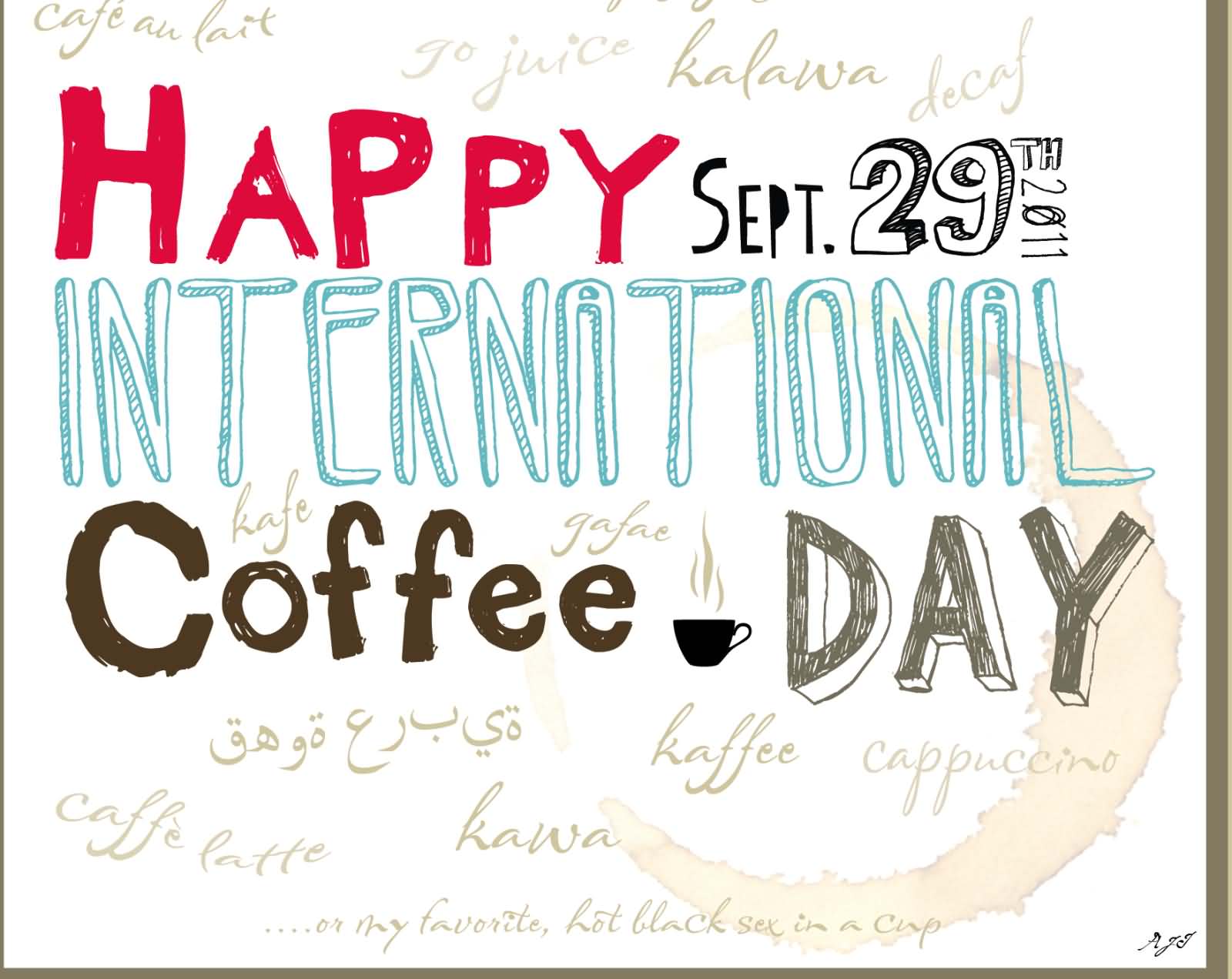 Best International Coffee Day Greeting Image On Askideas