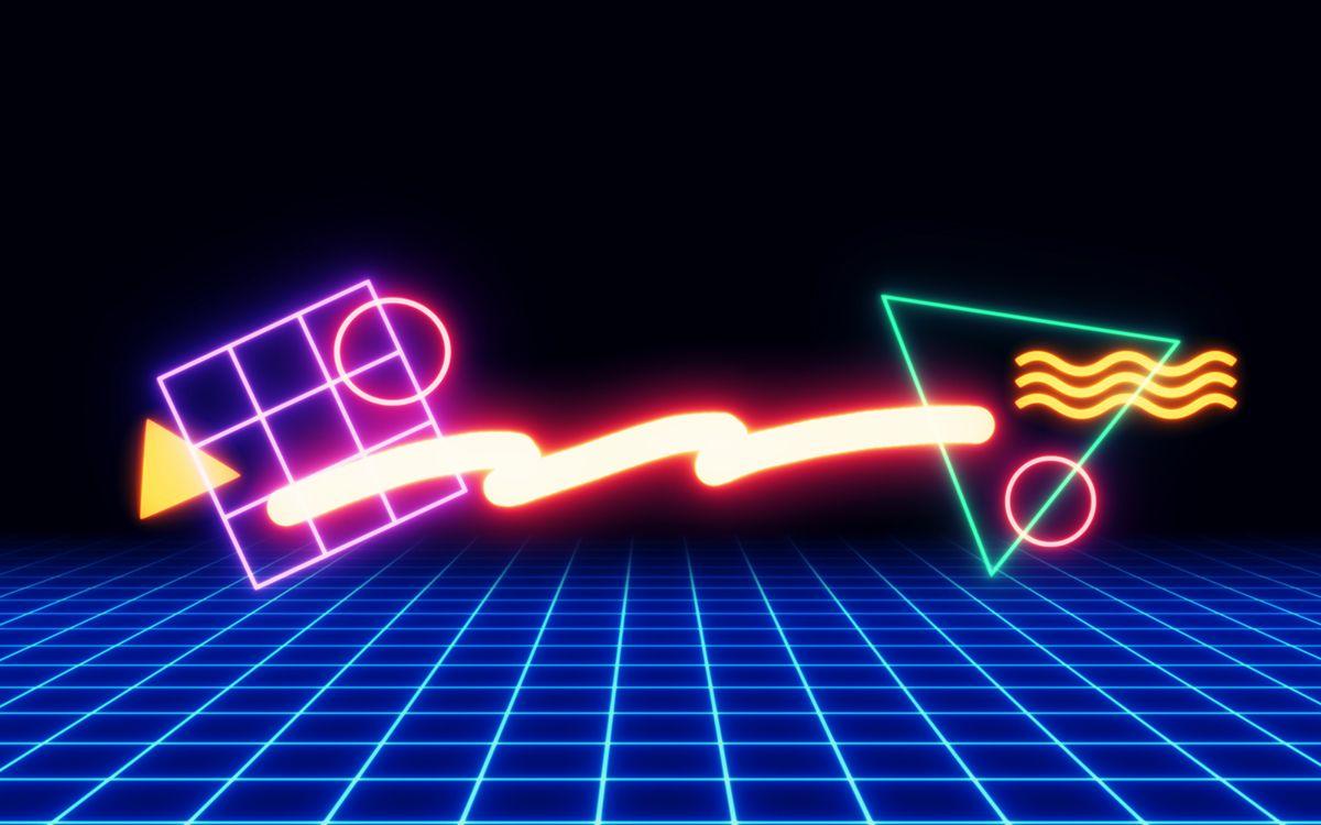 80s Neon Shapes/Wallpapers on Behance