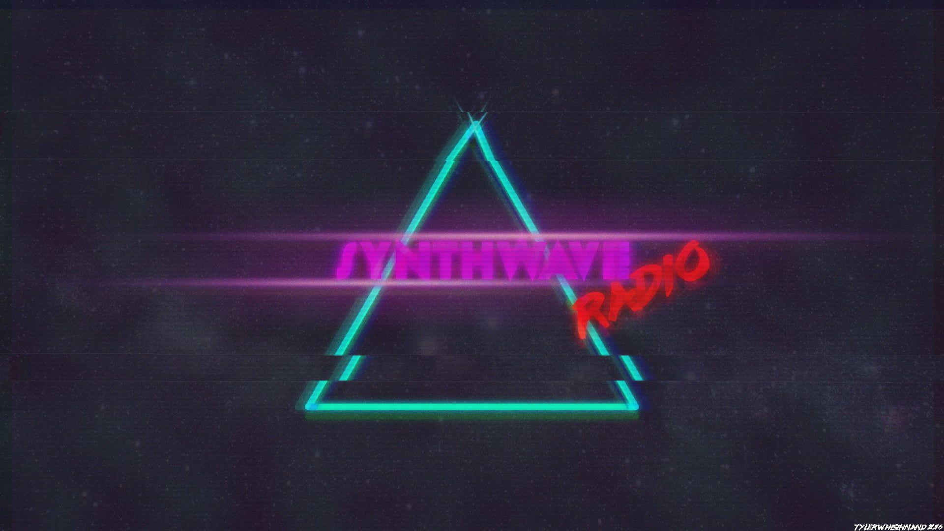 Synthwave radio logo, synthwave, New Retro Wave, 1980s, Retro style