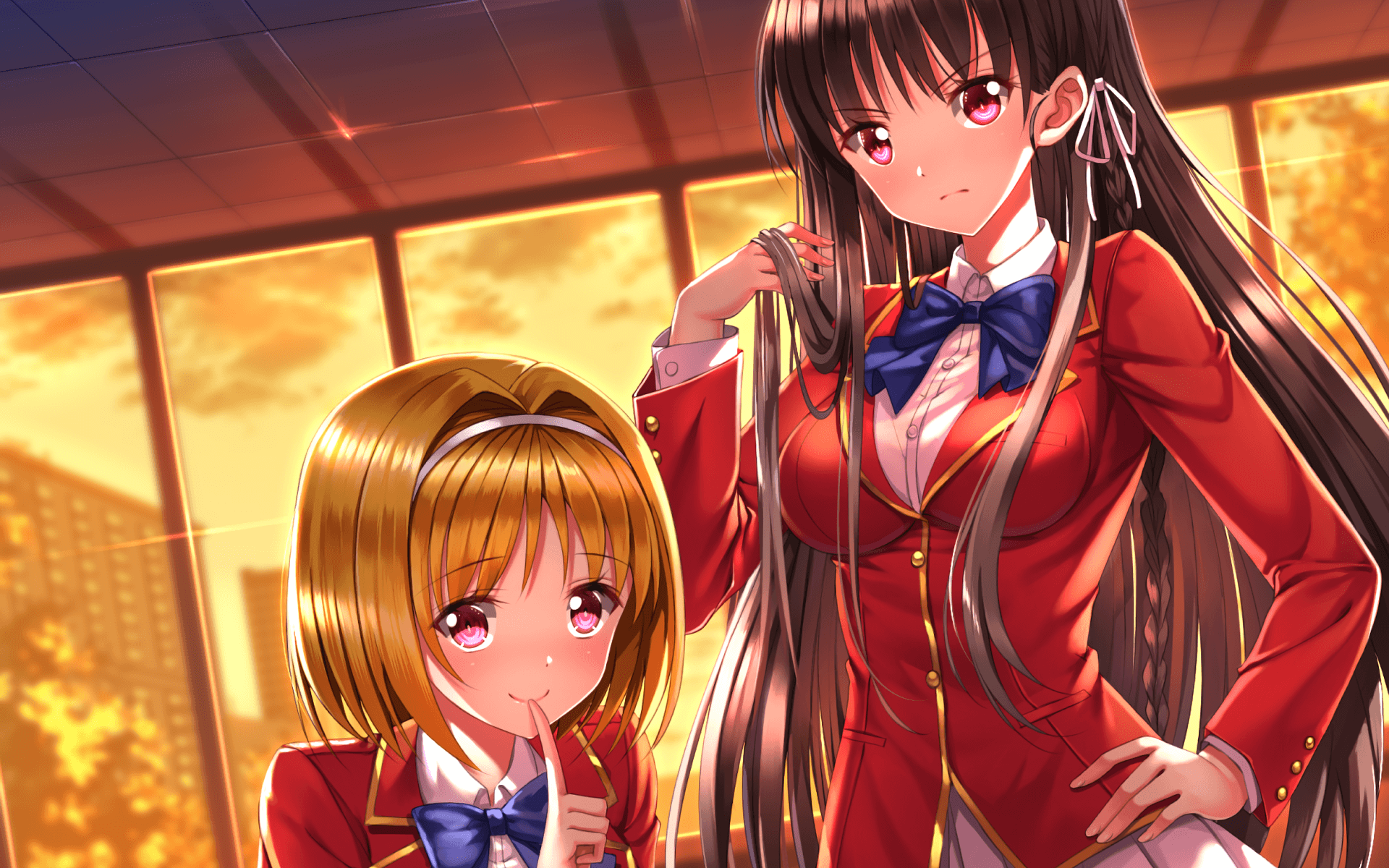 Wallpaper girl, guy, Youkoso Jitsuryoku Shijou Shugi no Kyoushitsu e,  Welcome To The Class Of The Elite for mobile and desktop, section сёнэн,  resolution 1920x1604 - download