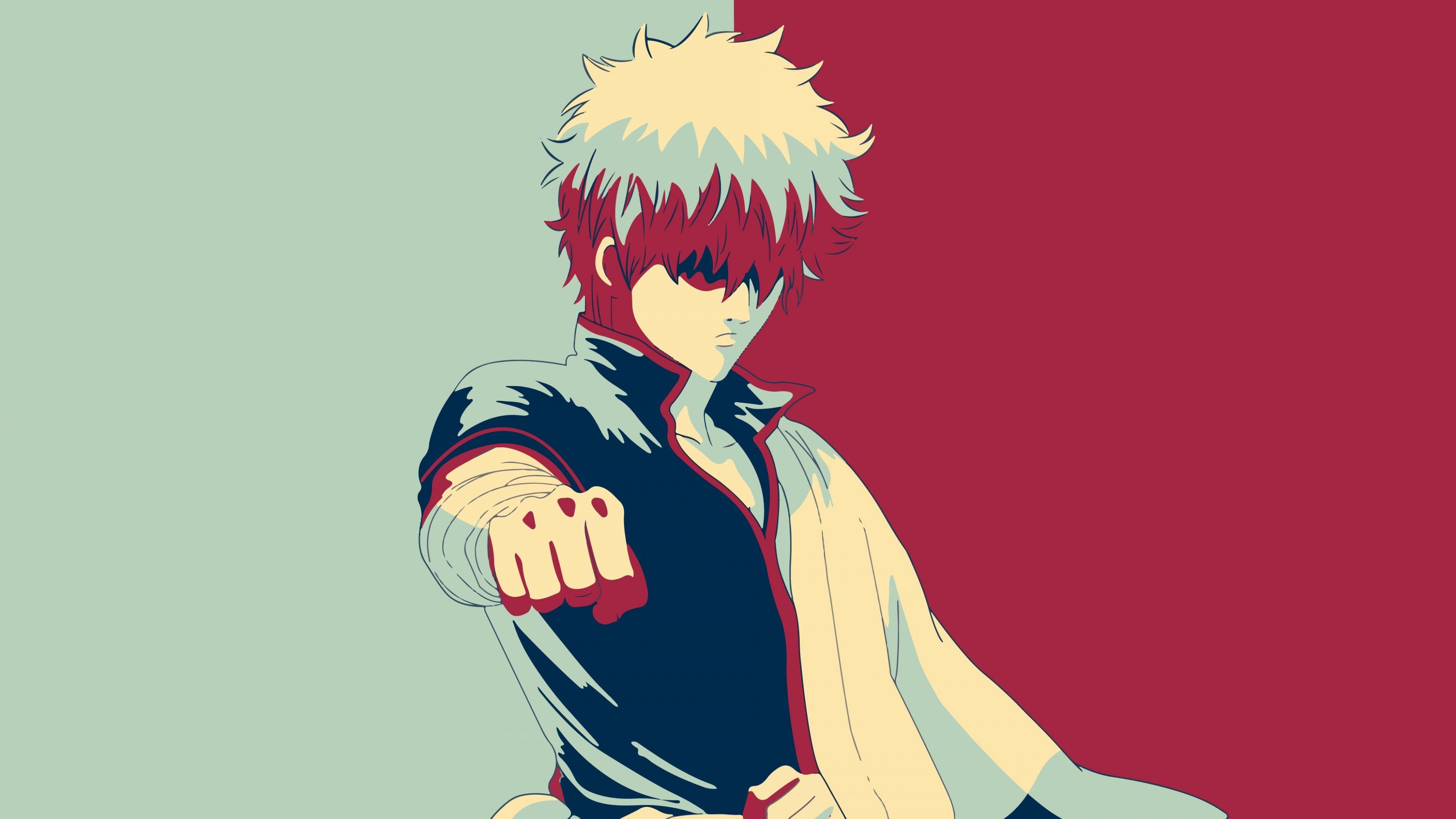 Download Anime boy, Sakata Gintoki, Gintama, art wallpaper