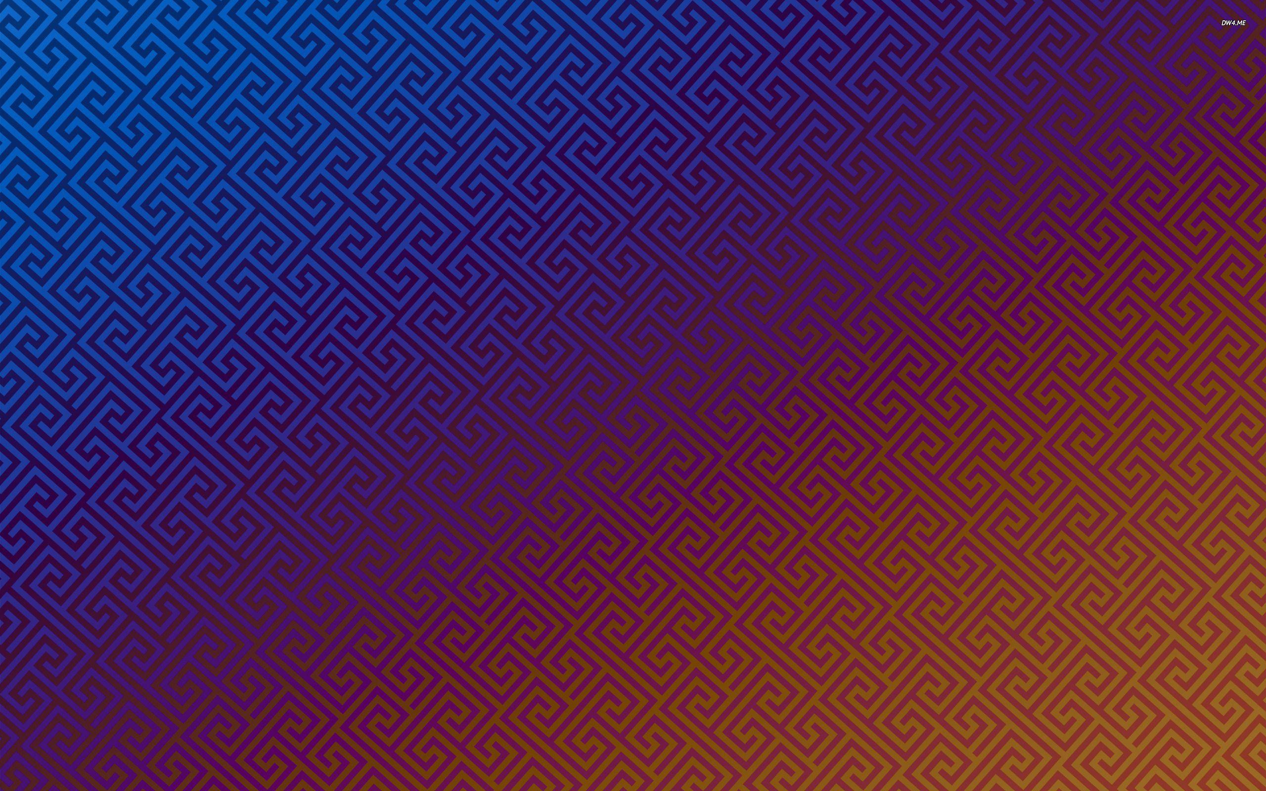 Blue and orange geometrical pattern wallpapers
