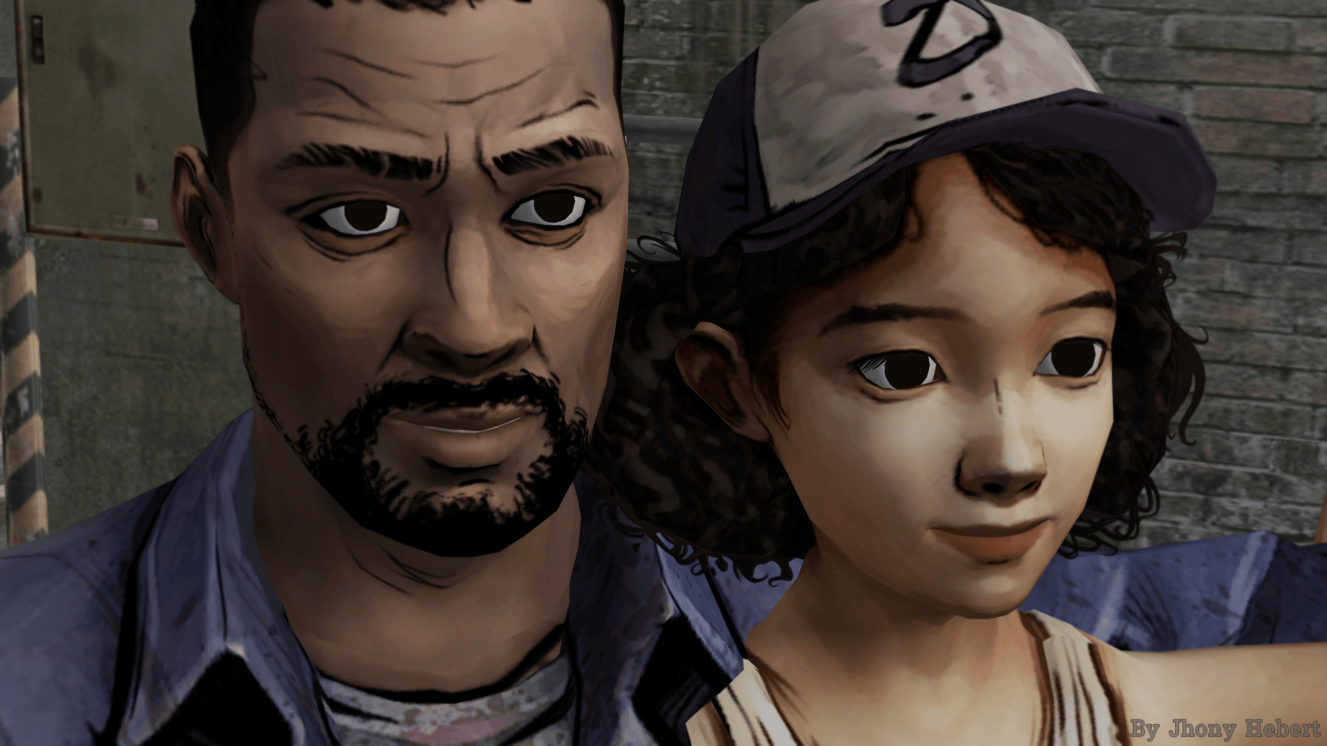 Lee and Clementine HD Wallpaper