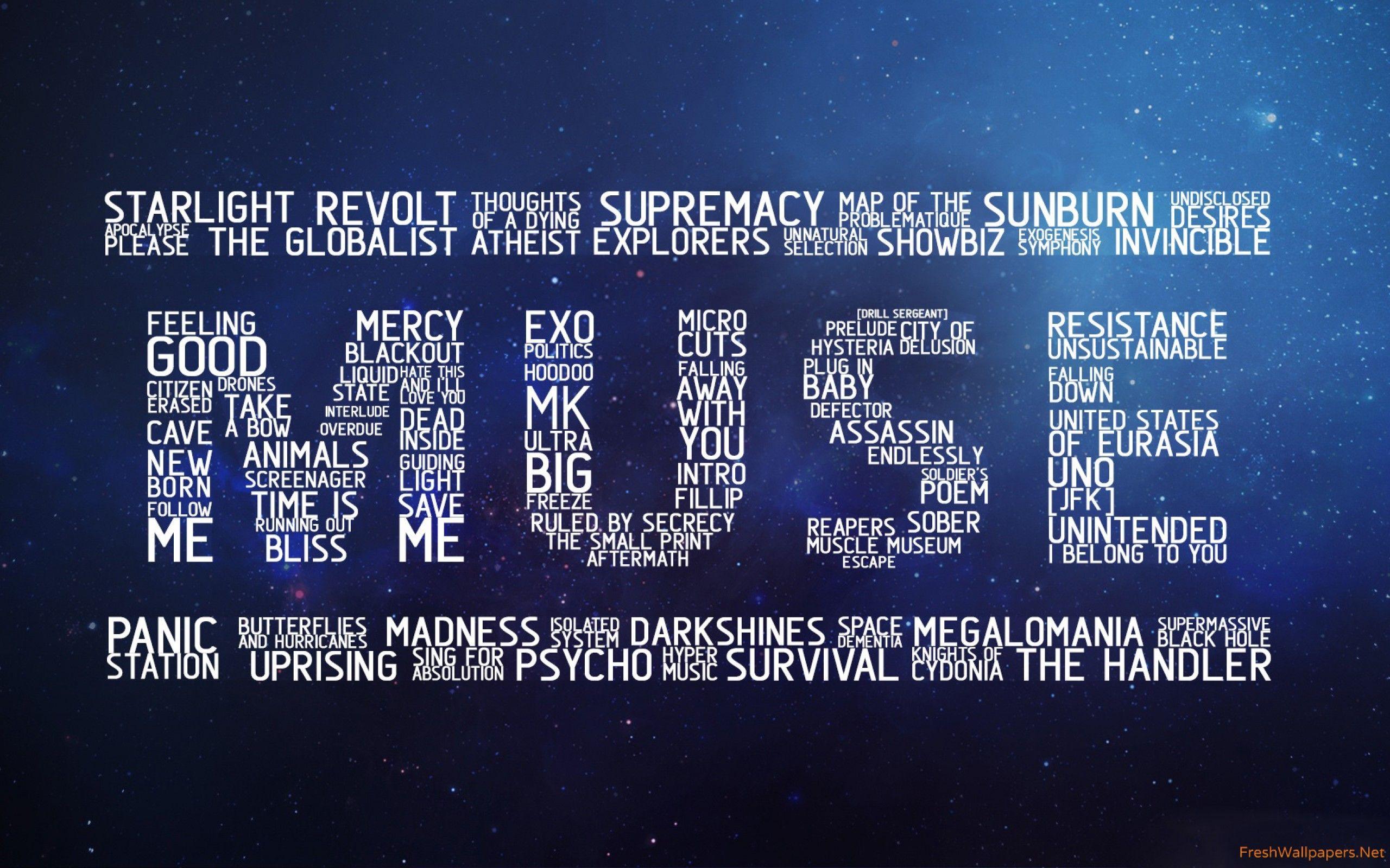 Muse Band Typography wallpaper