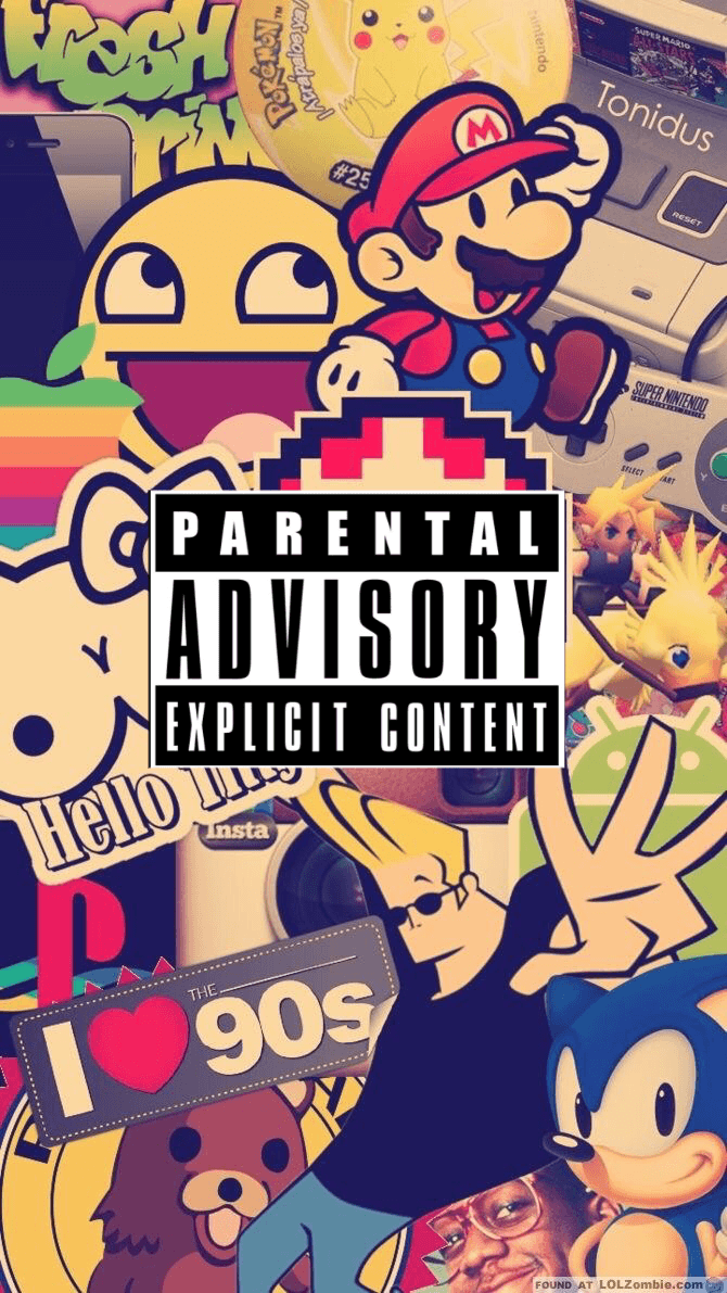 Parental Advisory Explicit Conten #Nintendo. Art. iPhone wallpaper