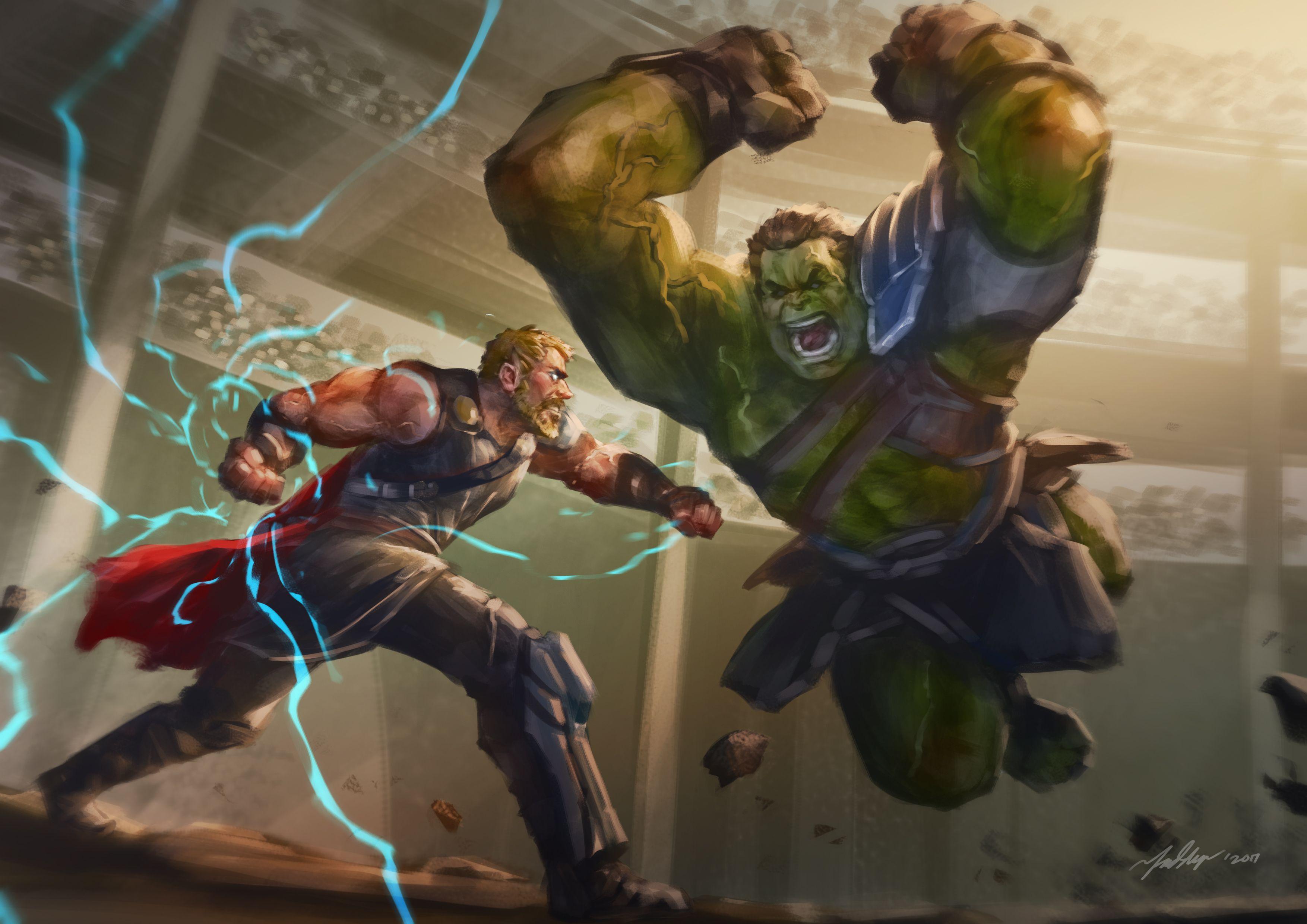 Thor Vs Hulk, HD Superheroes, 4k Wallpaper, Image, Background