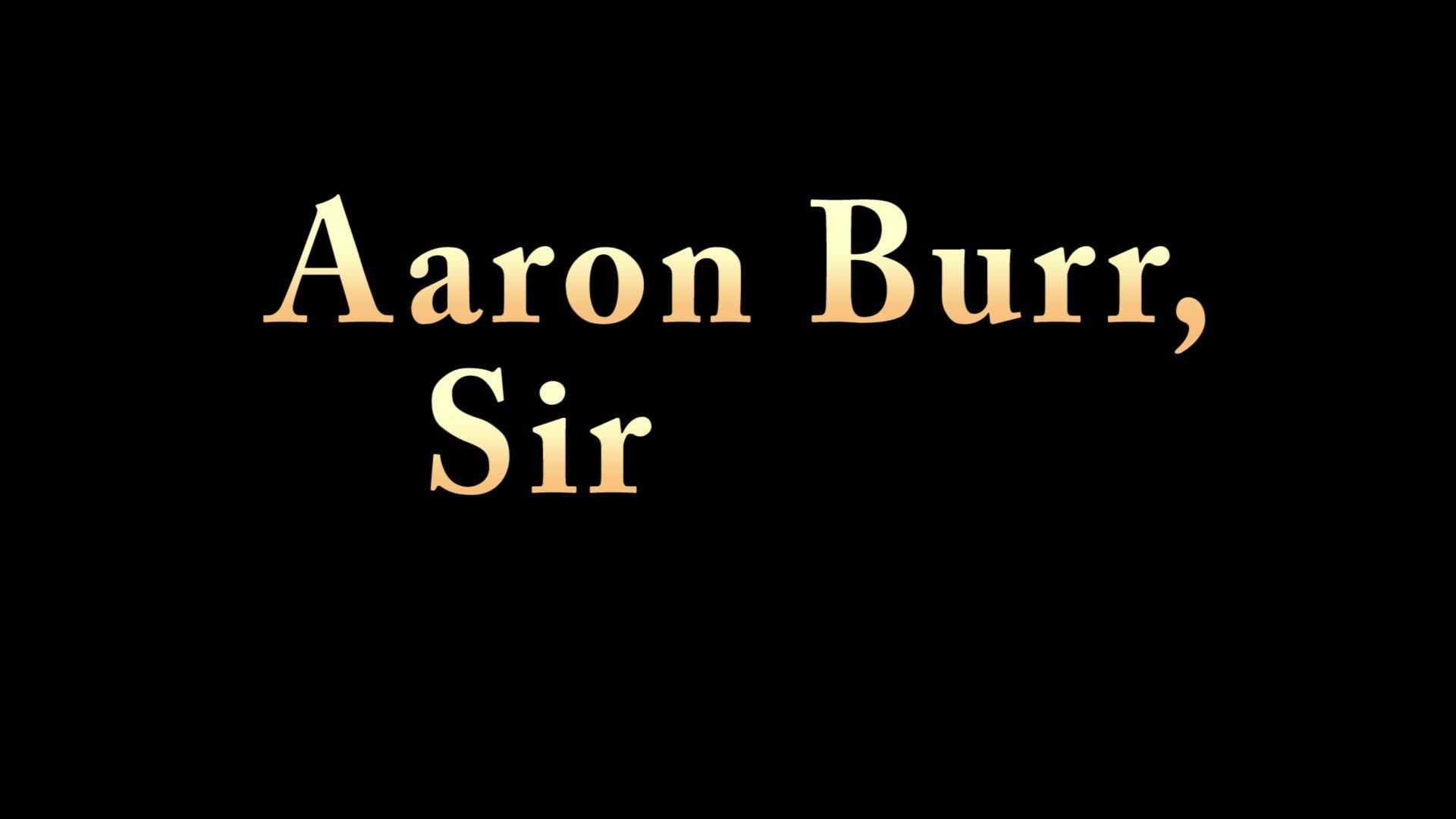 Hamilton Musical] Burr, Sir [One ManCover] Henderson