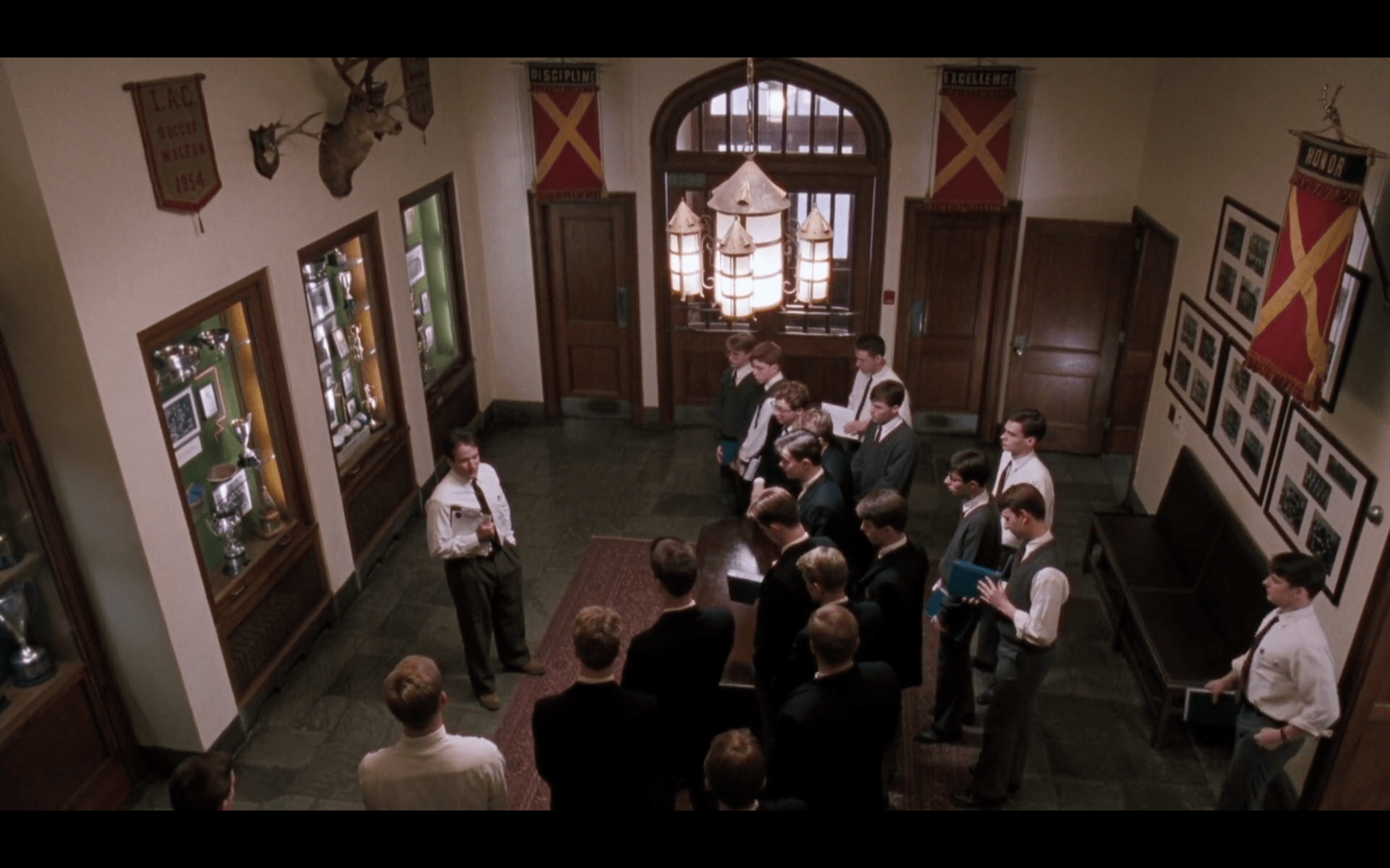 In Dead Poets Society, during Mr Keating's first class