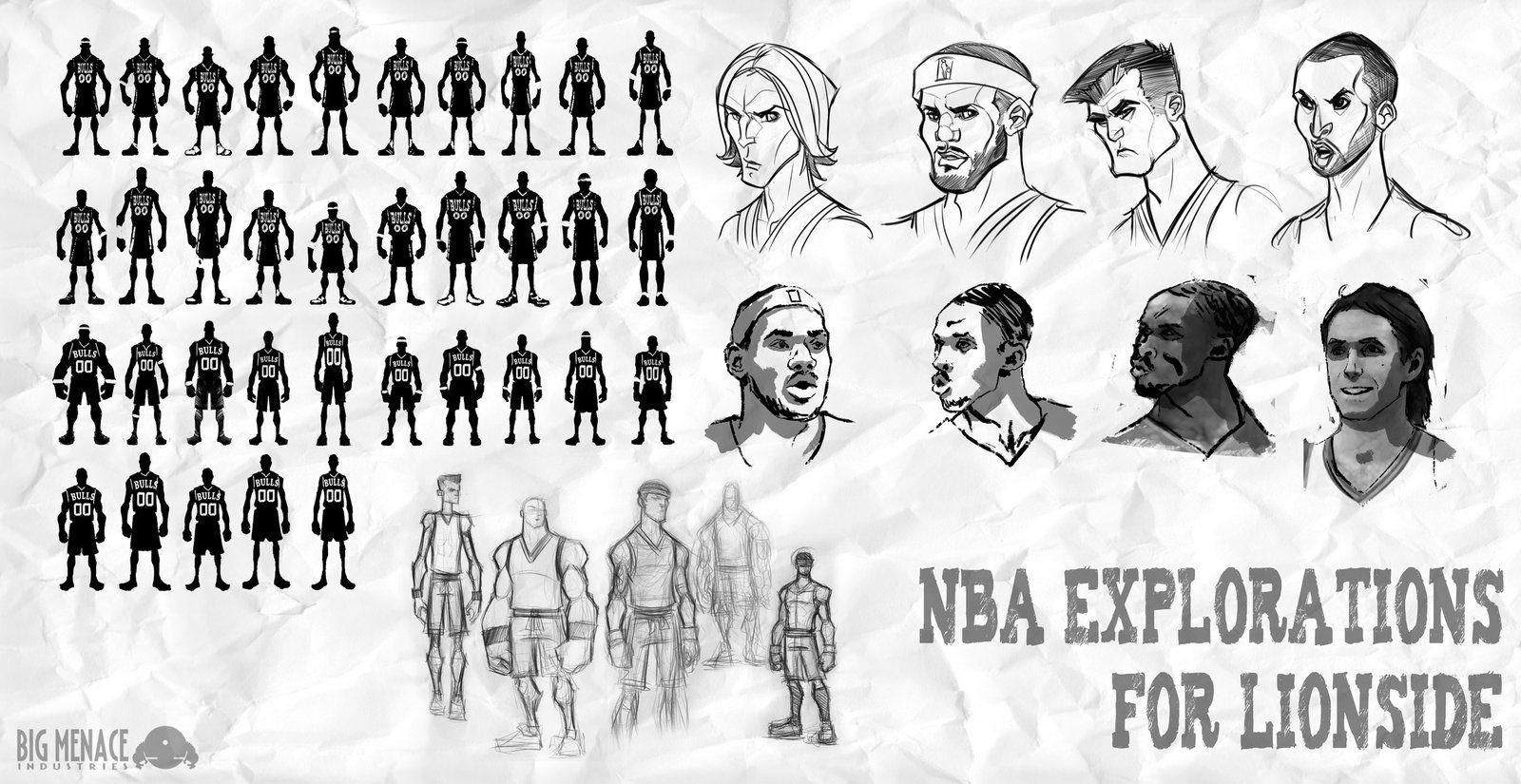 NBA Legends Silhouette Sheet By Zatransis. Caricatures Cartoons