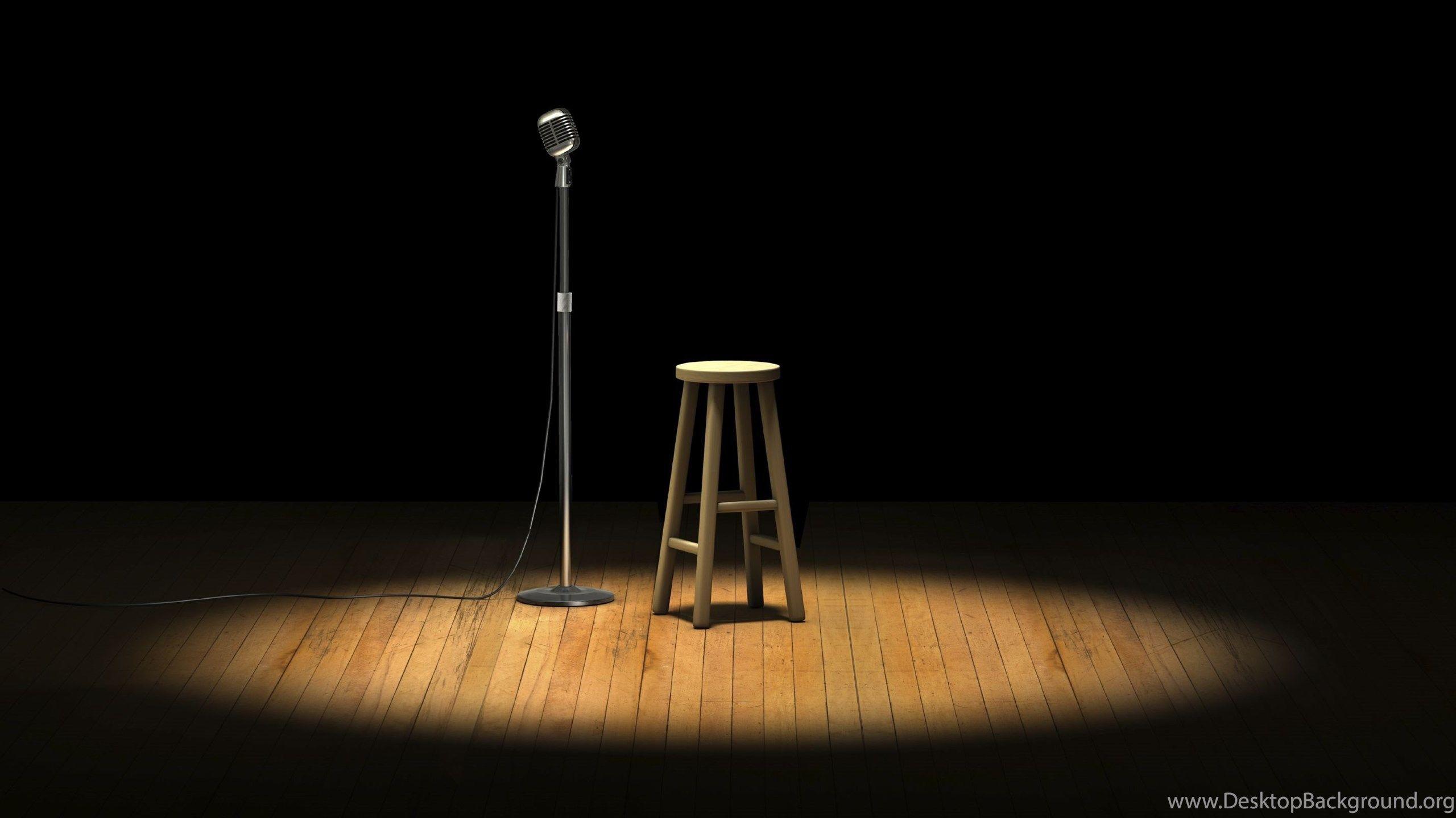 Microphone Stand Spotlight Wallpaper. Desktop Background