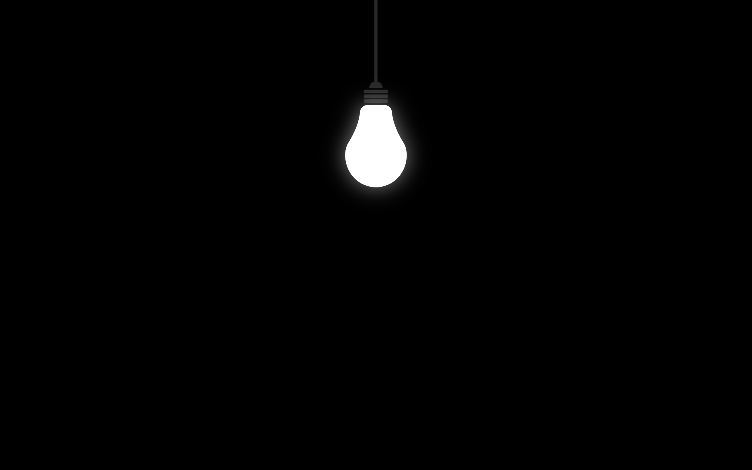 Black light bulbs black background wallpaperx1600