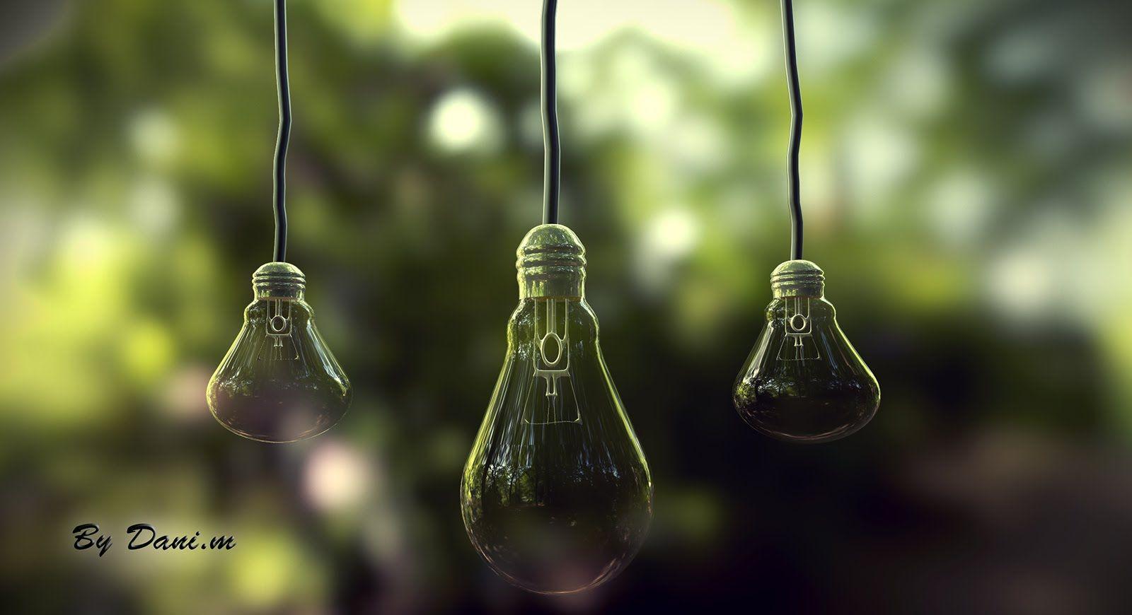 Light Bulb Hanging From Wall.Hanging Light Bulbs Wallpaper