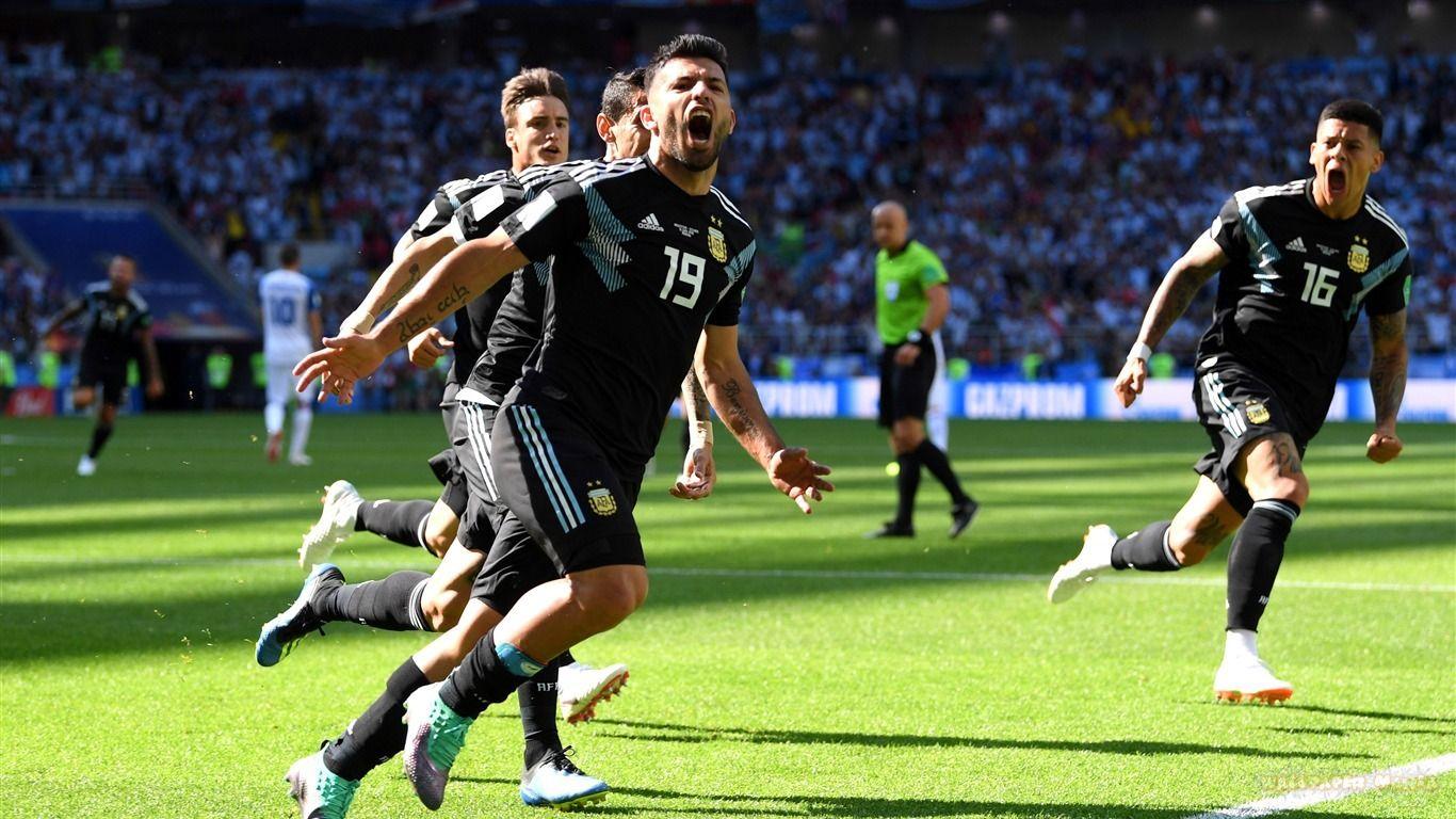 Download FIFA World Cup 2018 Argentina Sergio Aguero 1366×768