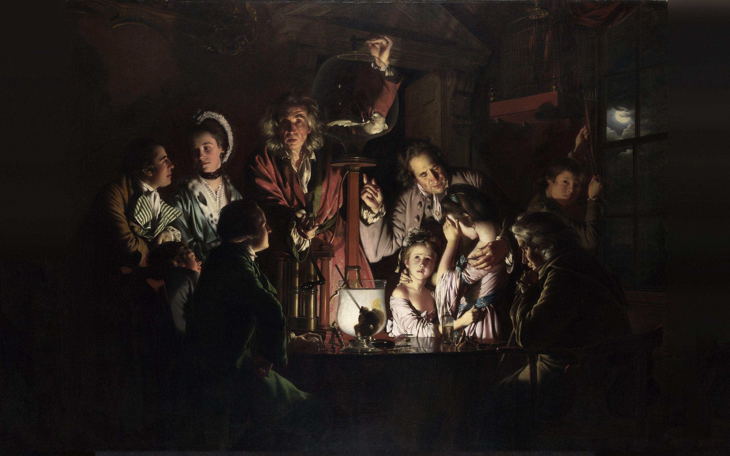 An Experiment On A Bird In The Air Pump HD Wallpaper. Background