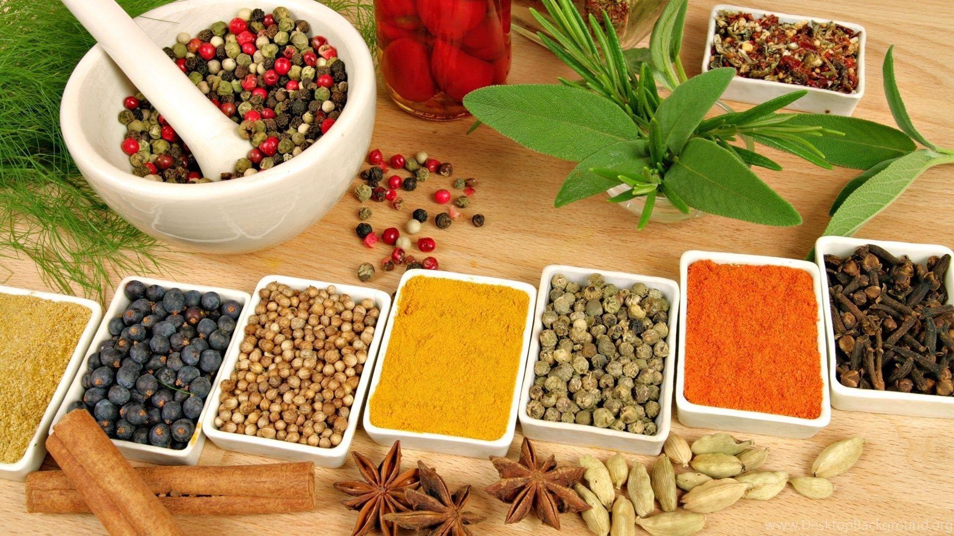 Kappu's Kitchen Indian Food Spices HD Desktop Wallpaper Desktop