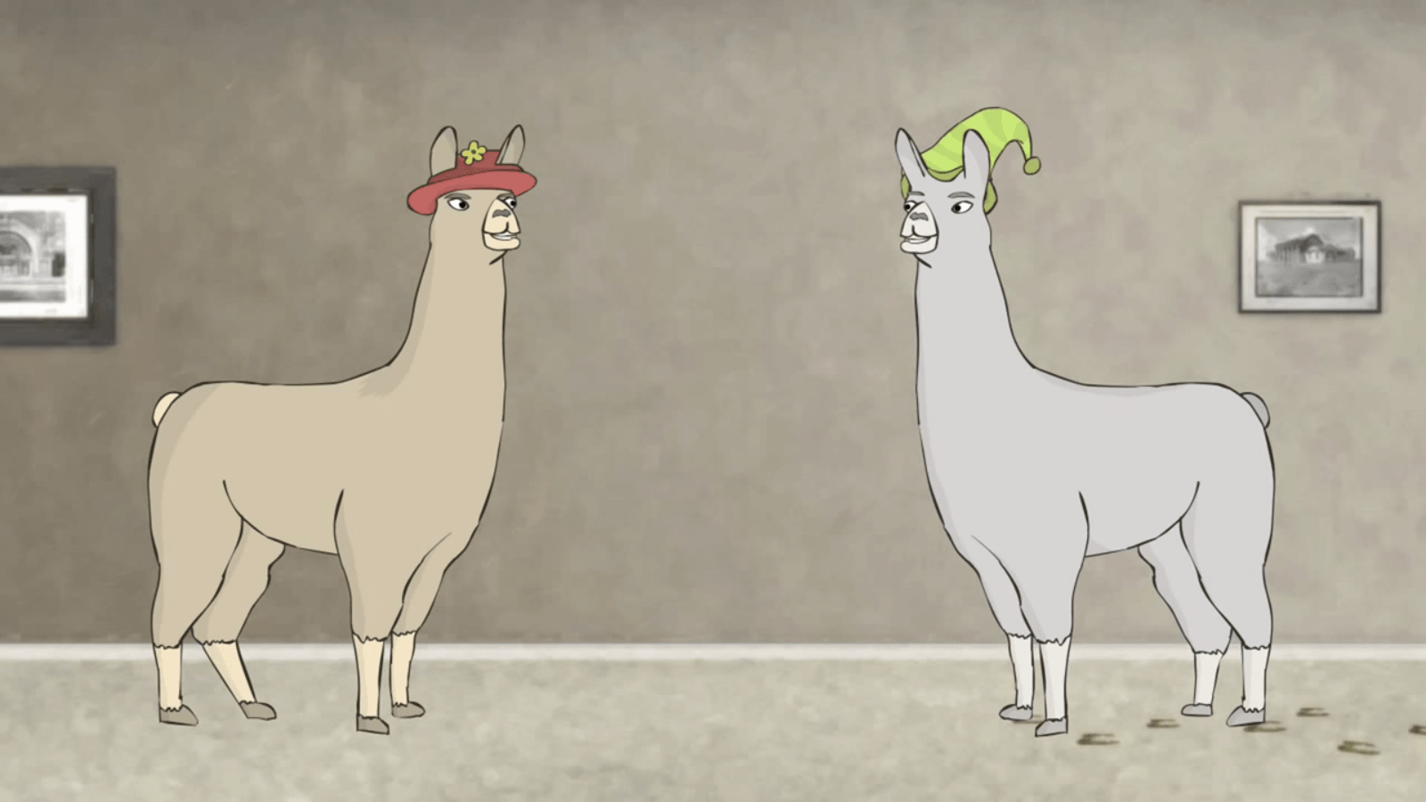 4 Settinga.png. Llamas With Hats