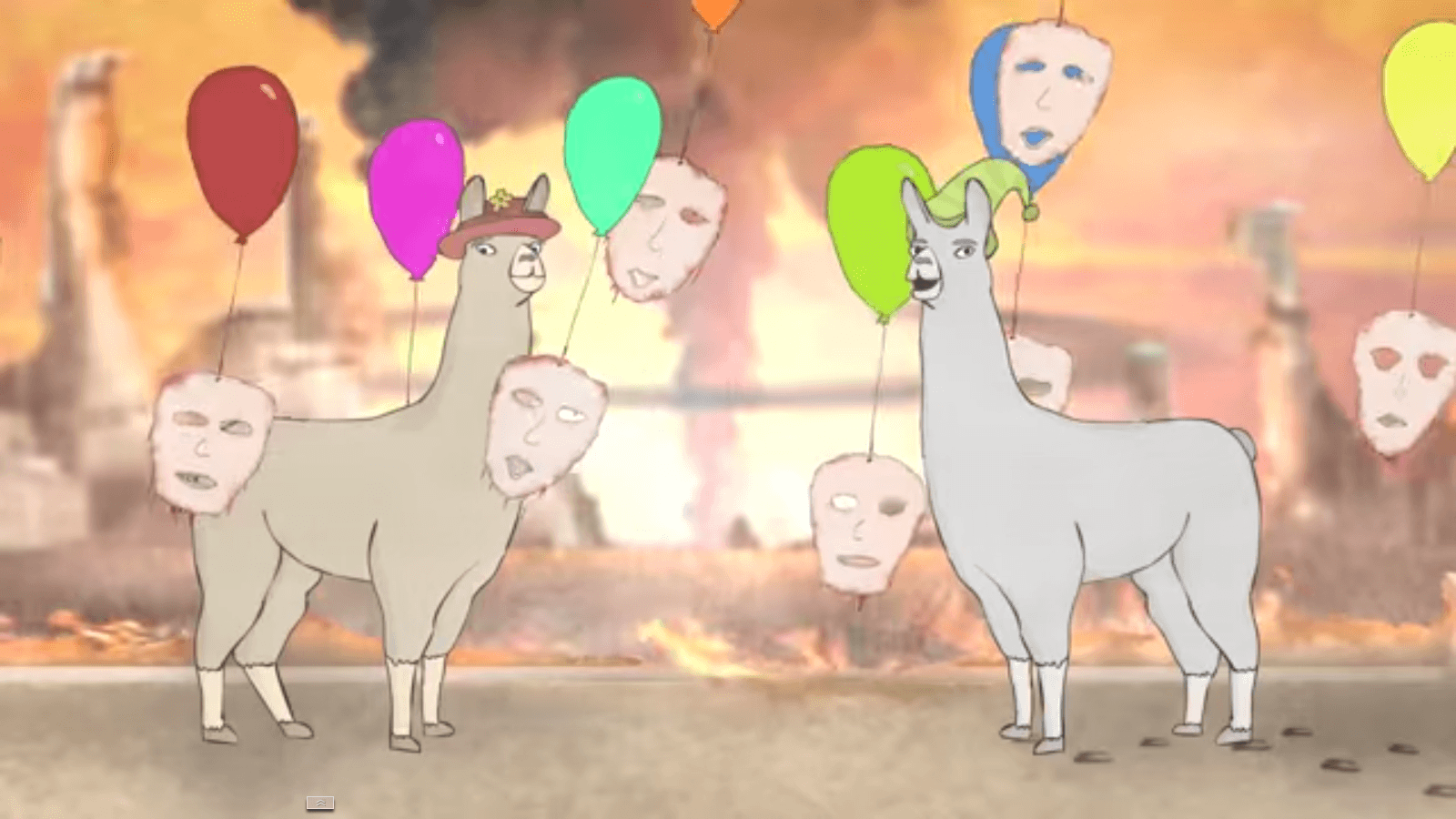 Paul's Birthday. Llamas With Hats