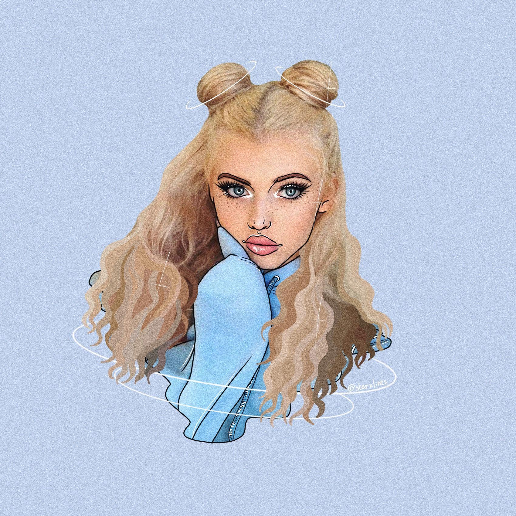 Ok this is an outline of Loren Gray but I like it. walpaper outline