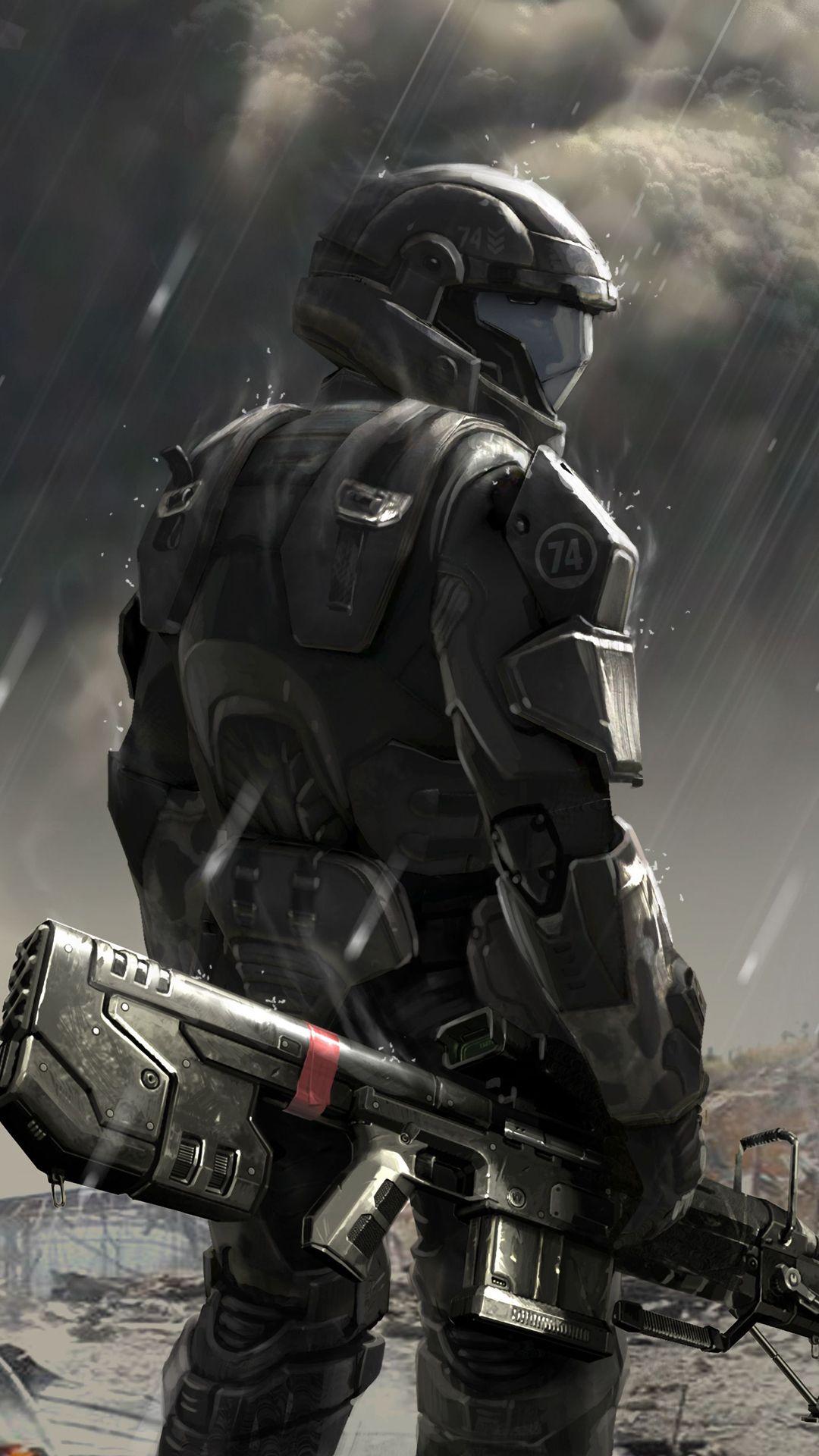 Soldier concept Halo 4 htc one wallpaper
