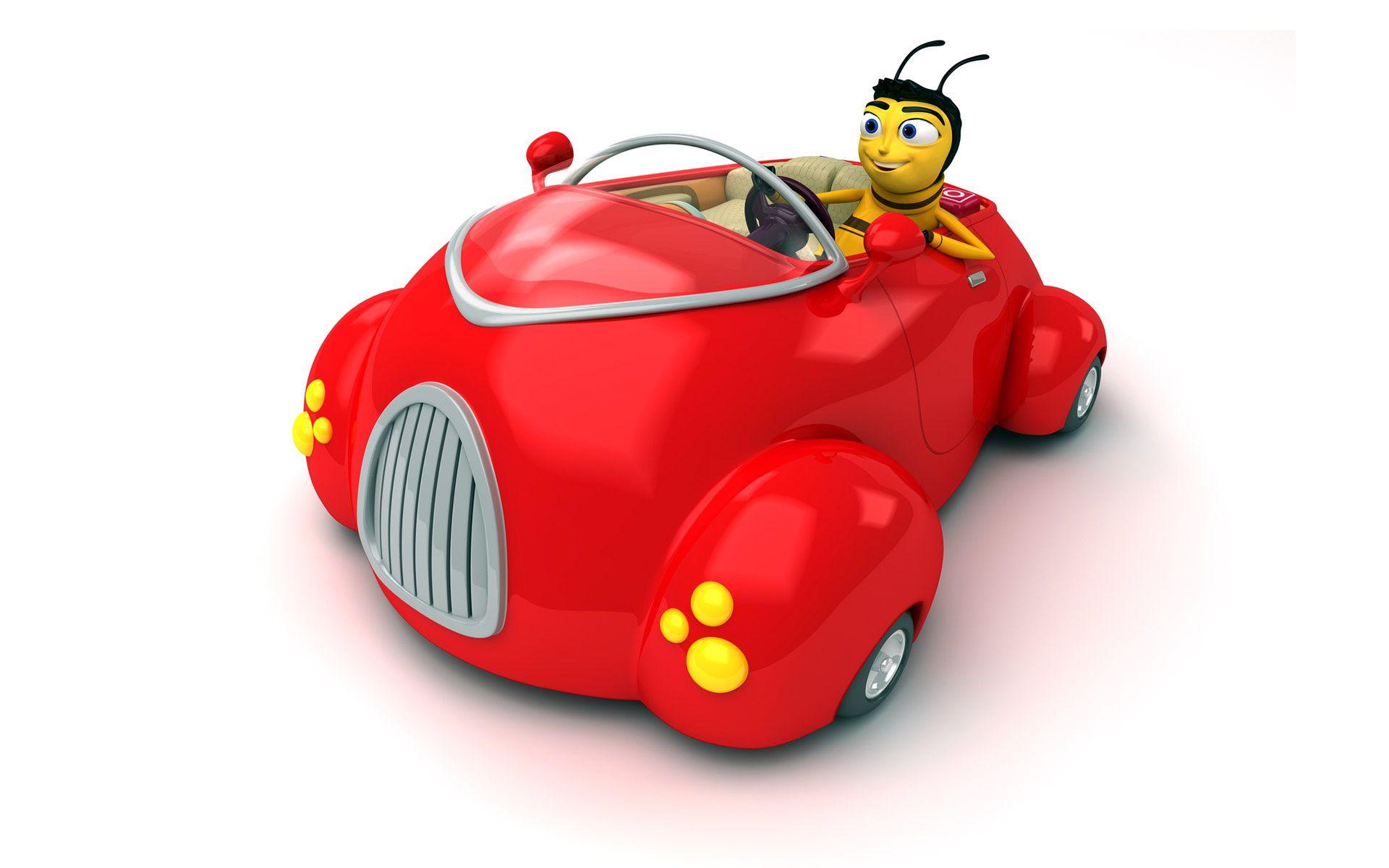 Download 1920x1200 bee movie, barry benson, bee, car, Cartoons