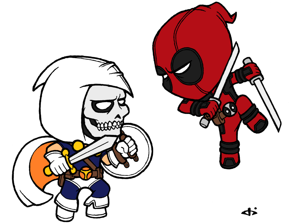 Little Deadpool vs Little Taskmaster