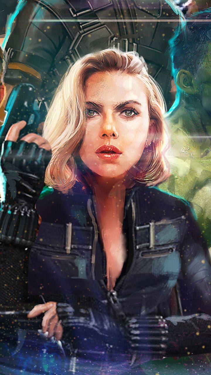 Hulk, thor, black widow, Avengers: Infinity war, superhero, art