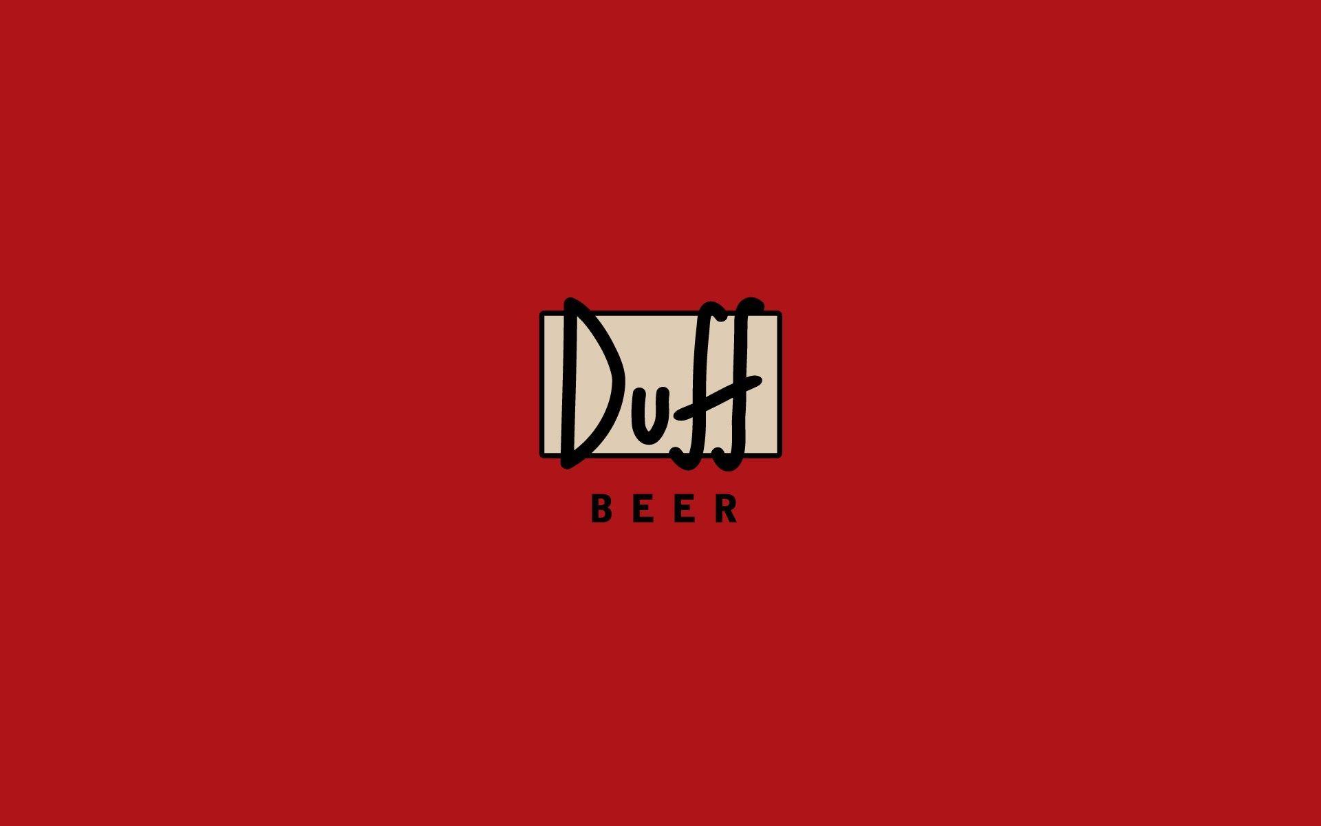 minimalistic, red, The Simpsons, Duff Beer wallpaper