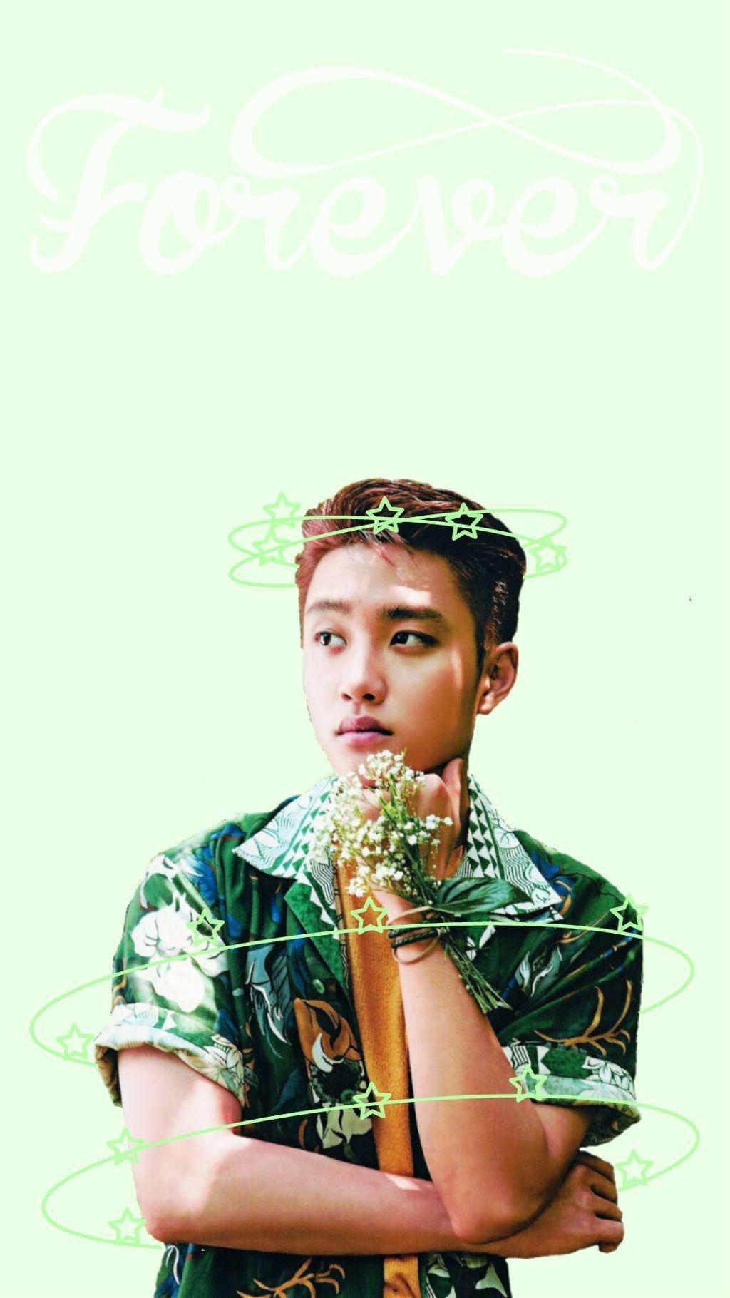 exo d.o do kyungsoo wallpaper green forever stars
