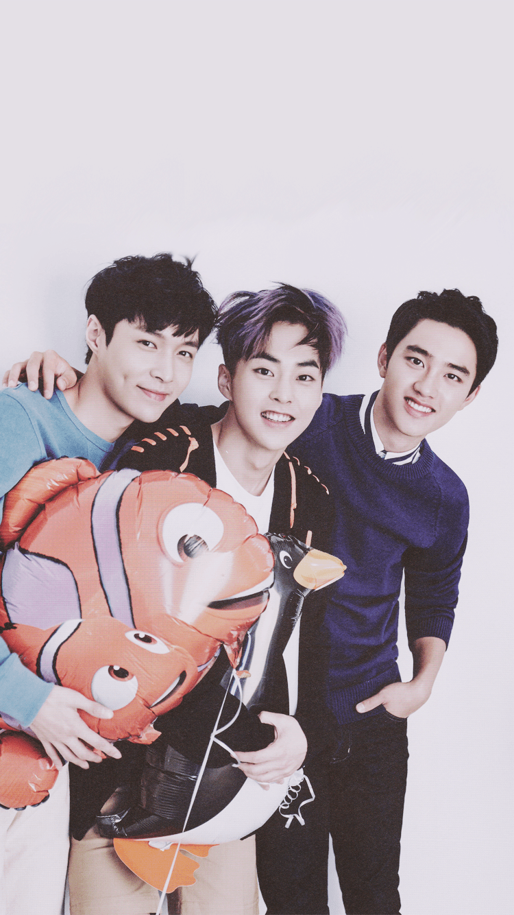 EXO.. Lay, Xiumin and D.O wallpaper for phone. *EXO*