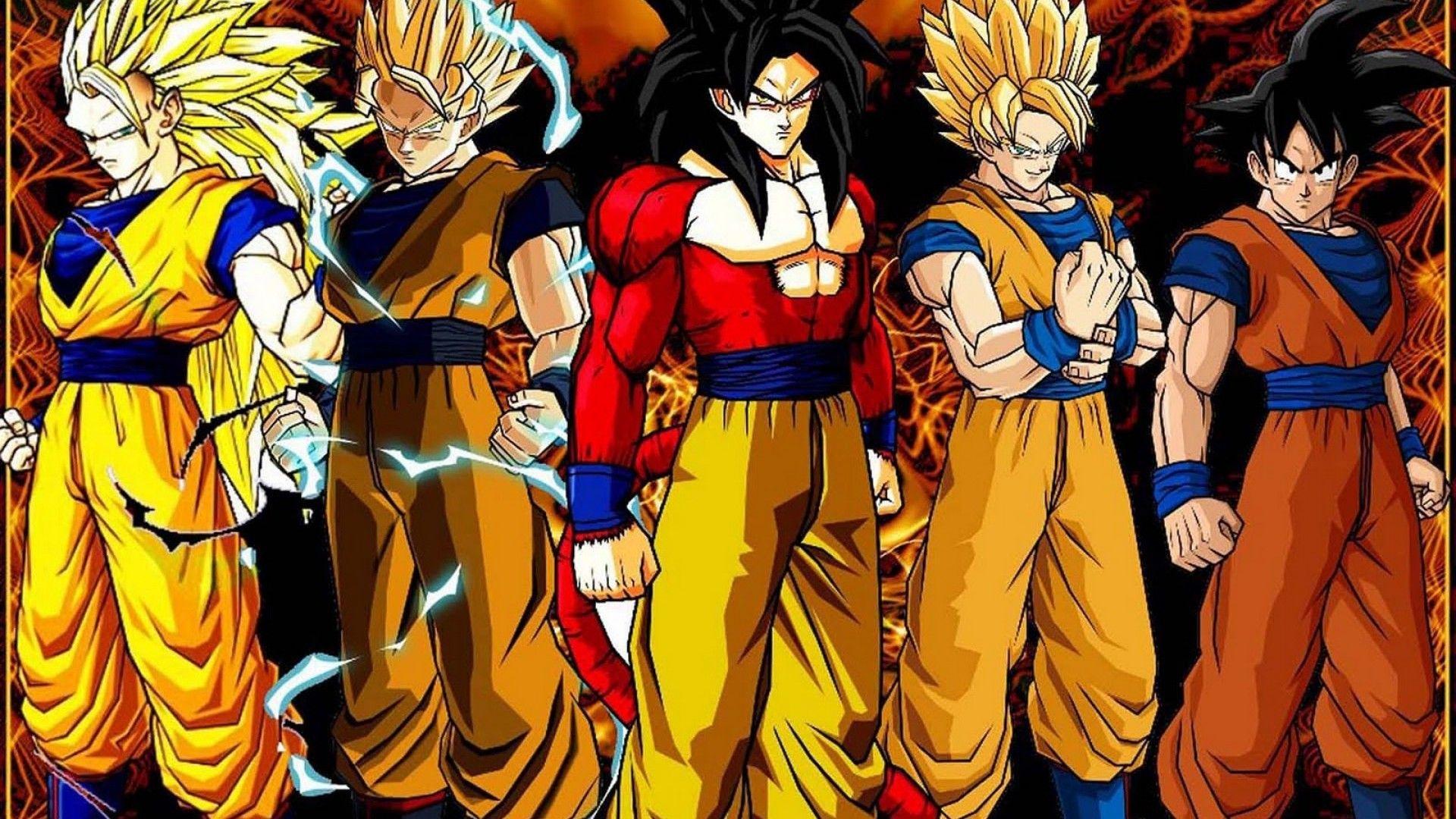 Goku Super Saiyan Transformation Dragon Ball Z Background