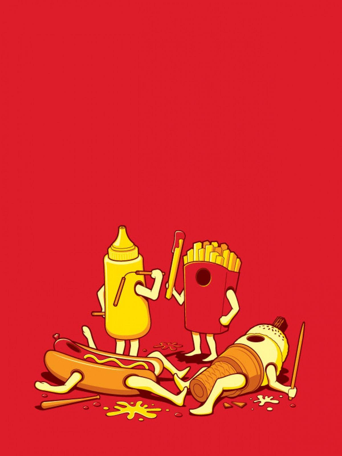Fast Food Cartoon Wallpaper