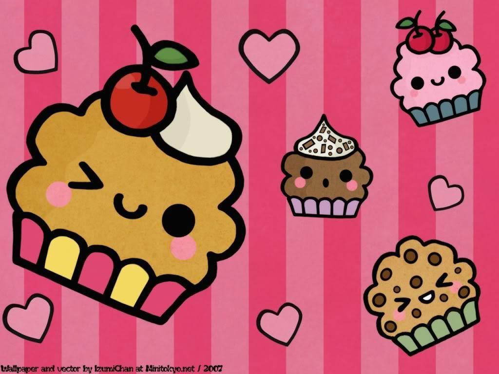 1024x768px Cute Cartoon Food Wallpaper