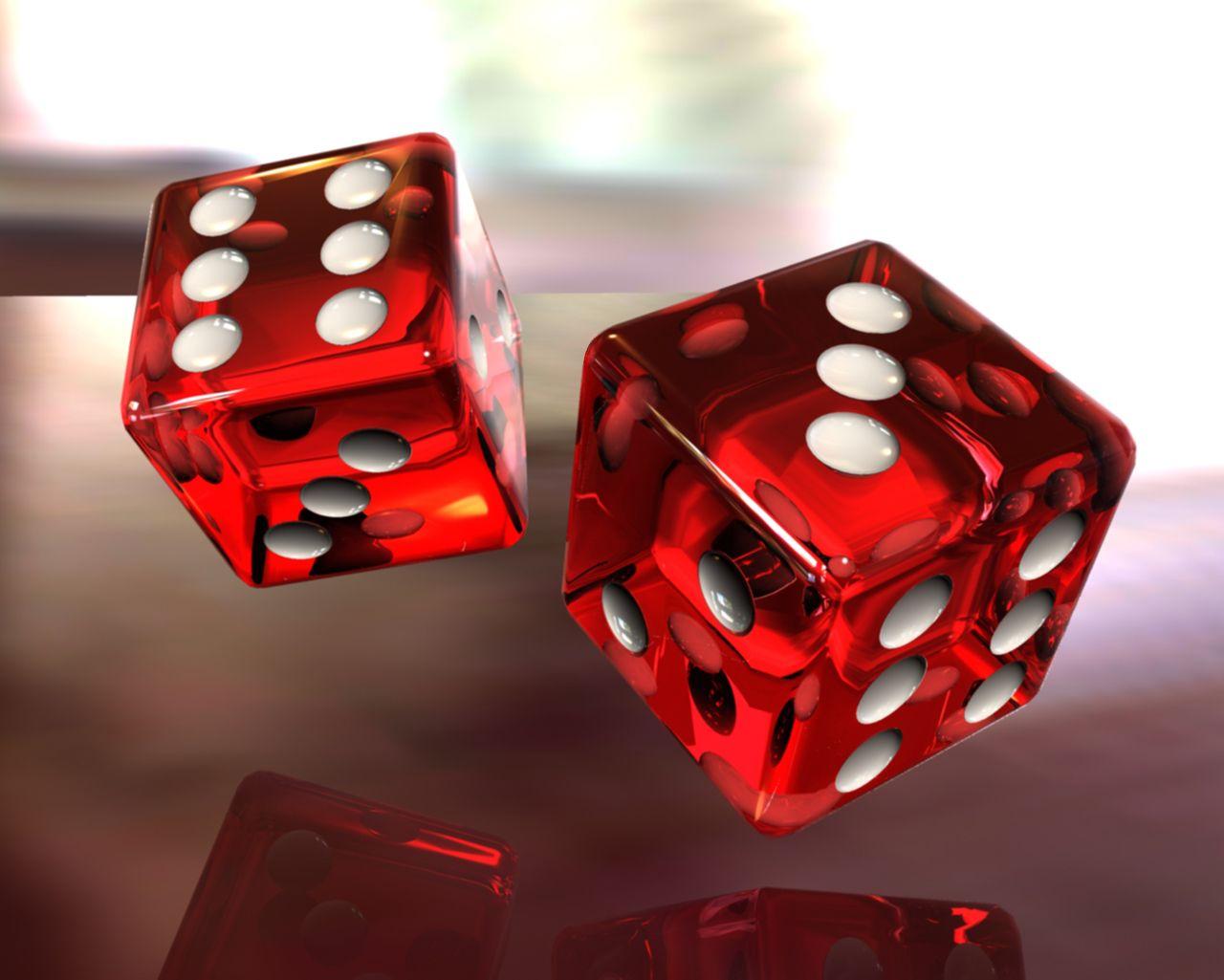 fun: 3D dice wallpaper