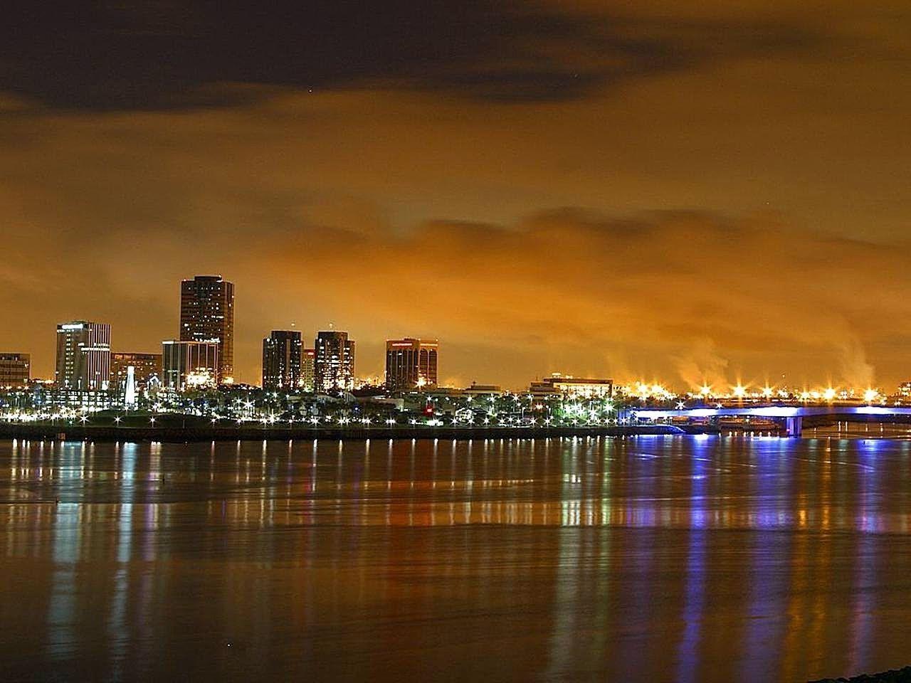 Long Beach Tag Wallpaper: Long Beach Skyline Long Beach Skyline