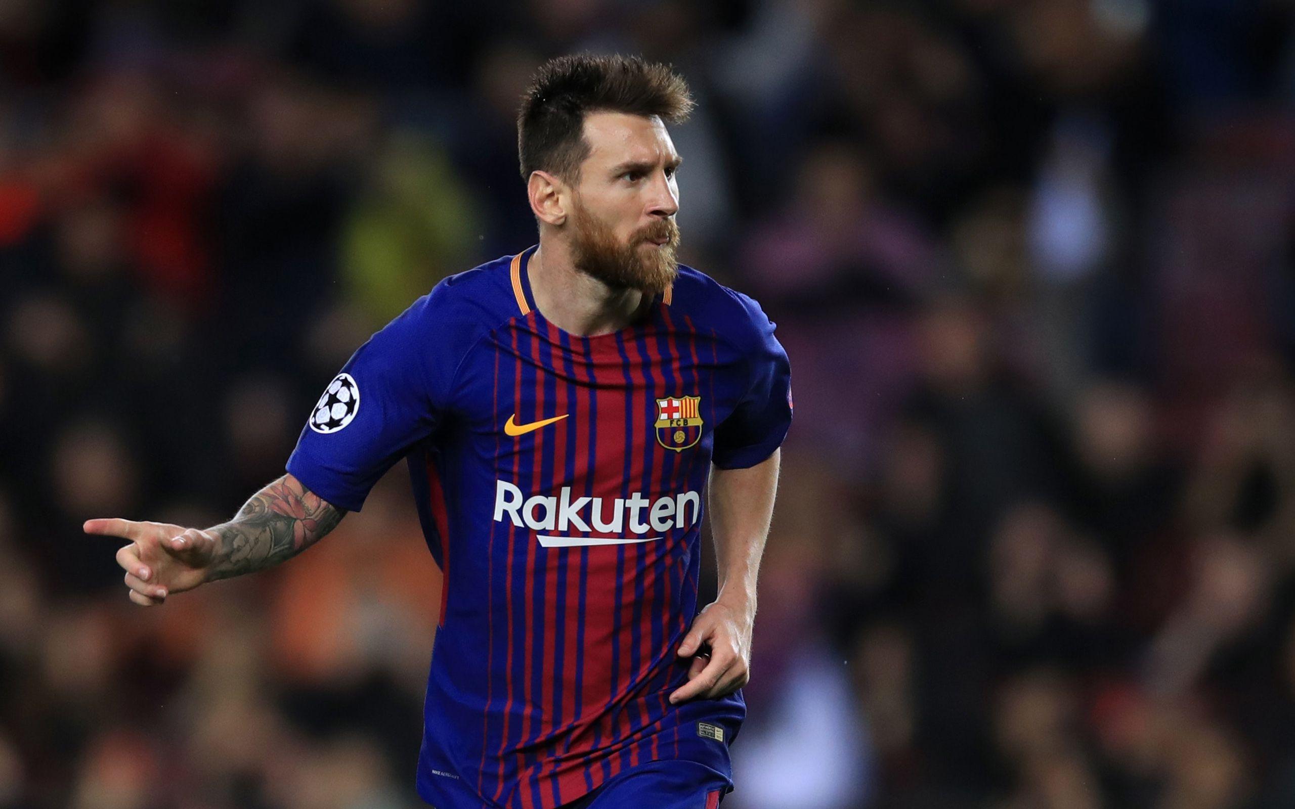 Download wallpaper Lionel Messi, 2018, Barcelona, goal, La Liga