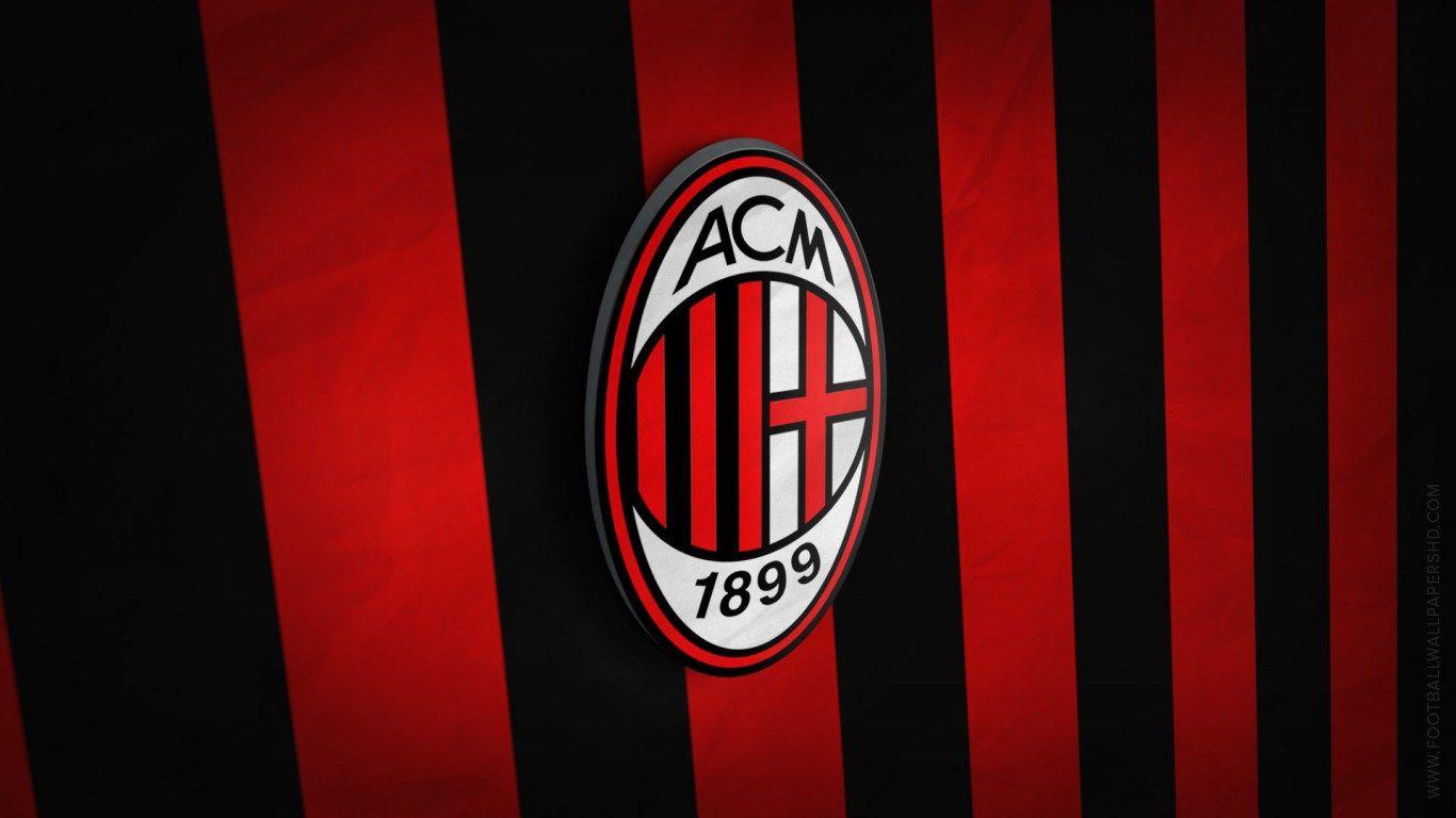 AC Milan 3D Logo Football Wallpaper HD 1366x768 Club Malta 1979
