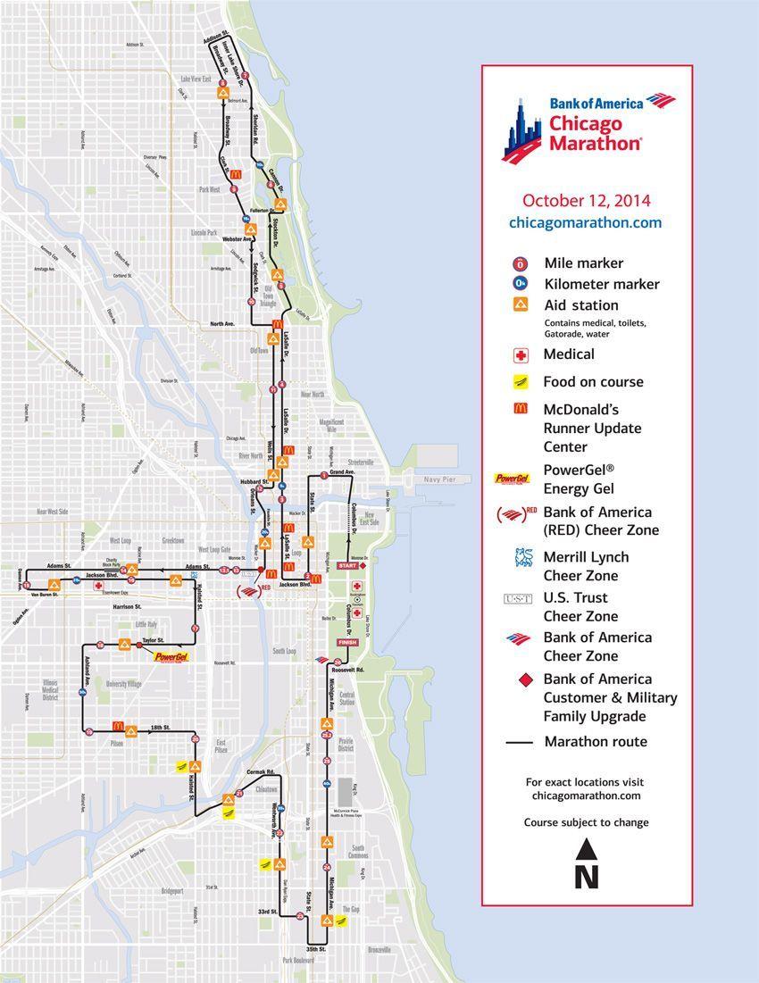 Chicago Marathon course. The Marathon. It's Happening