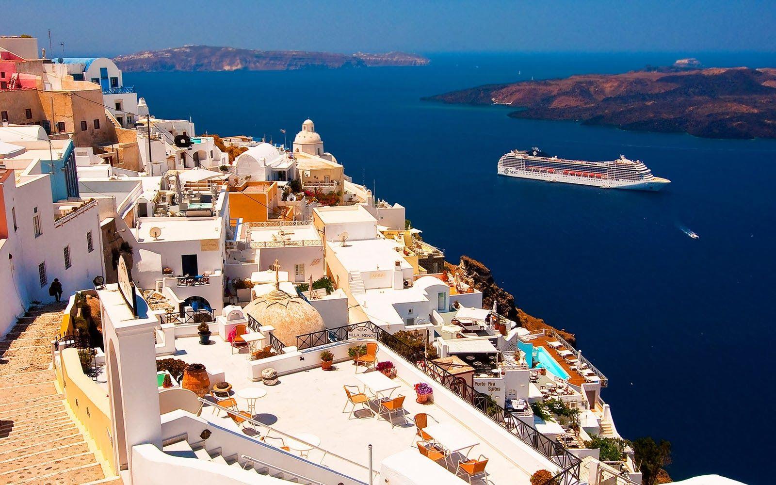 Santorini Wallpaper 21 X 1000
