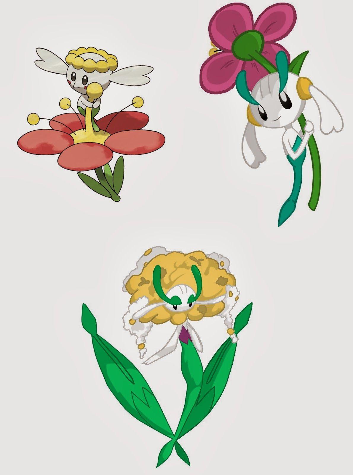 Floette Pokemon Nellevoluzione Cresce. Bella Flowers