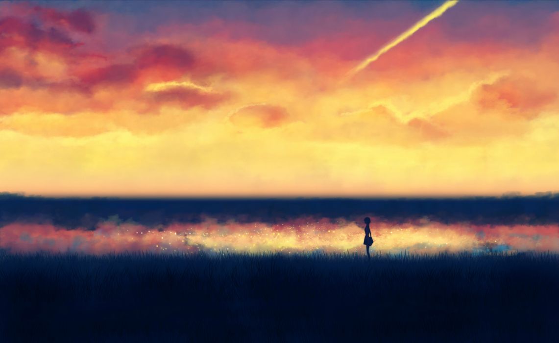 Illustrations fantasy art lonely background anime wallpaper