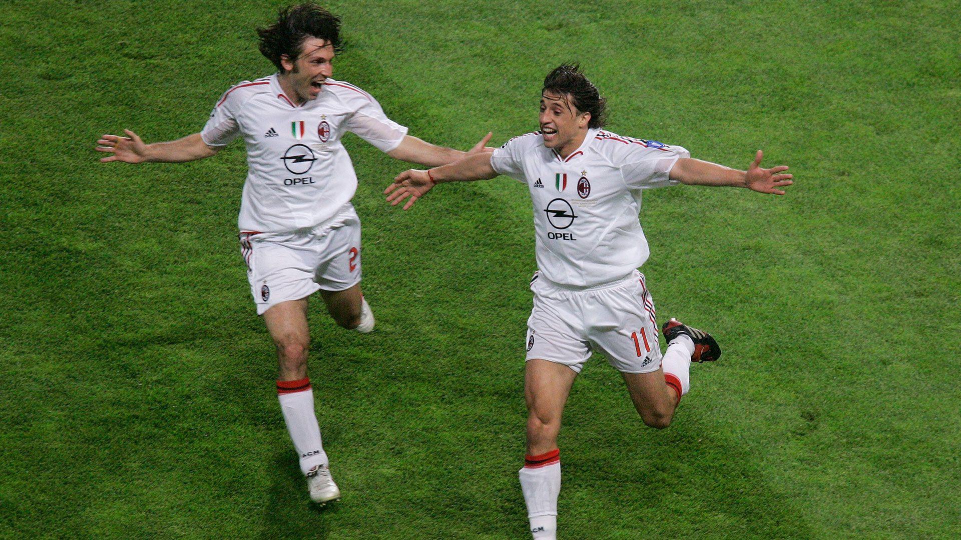 Hernan Crespo Andrea Pirlo AC Milan Liverpool Champions League 2005