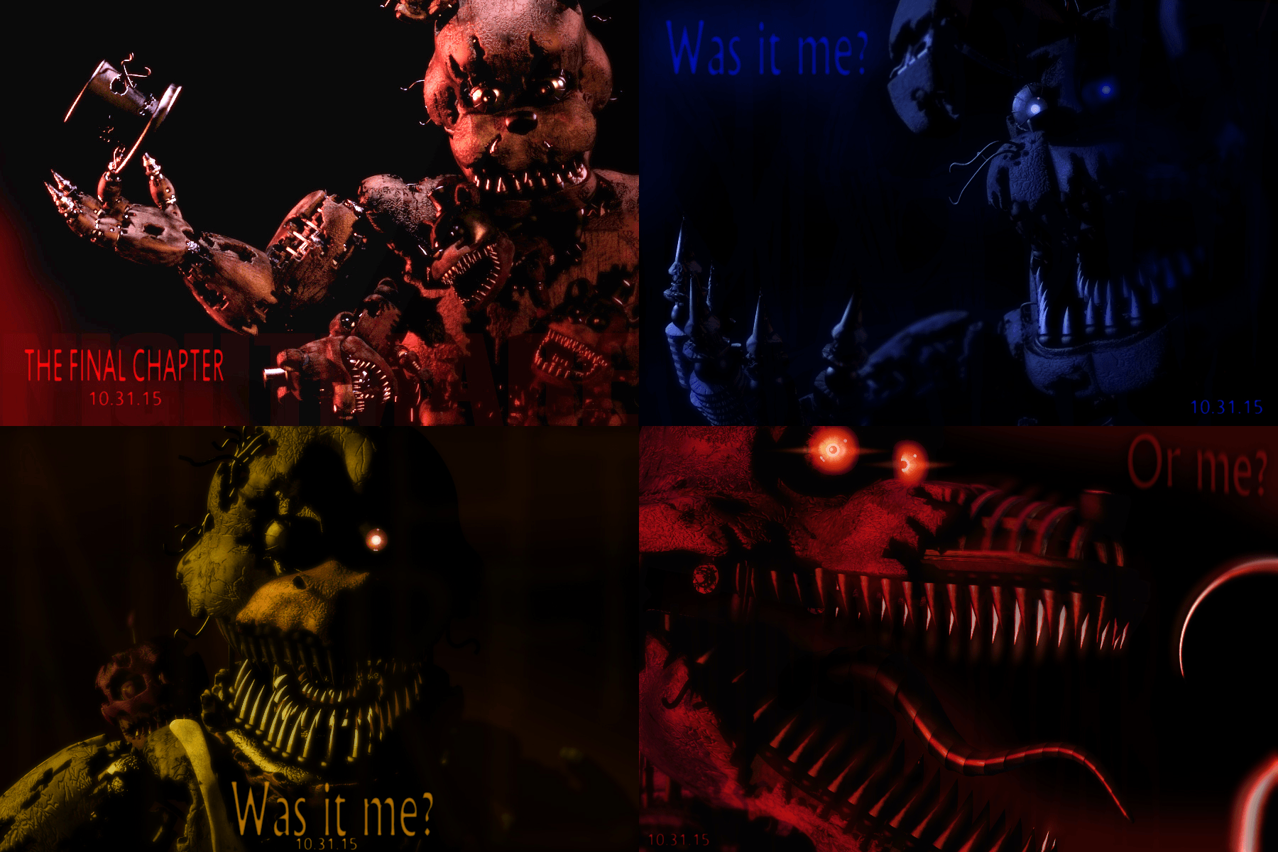 The 4 nightmares. Five Nights at Freddy's