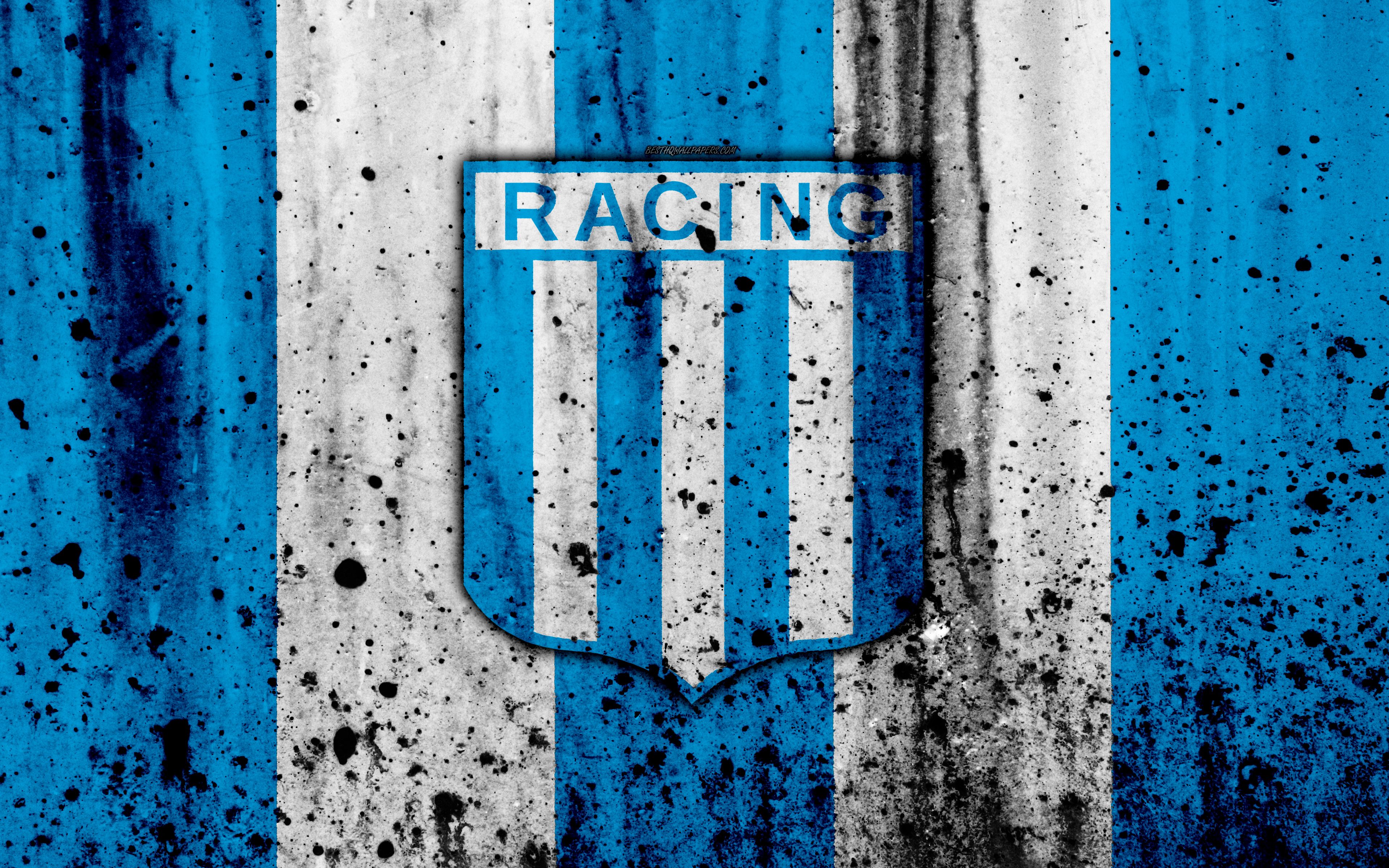 Download wallpaper 4k, FC Racing Club, grunge, Superliga, soccer
