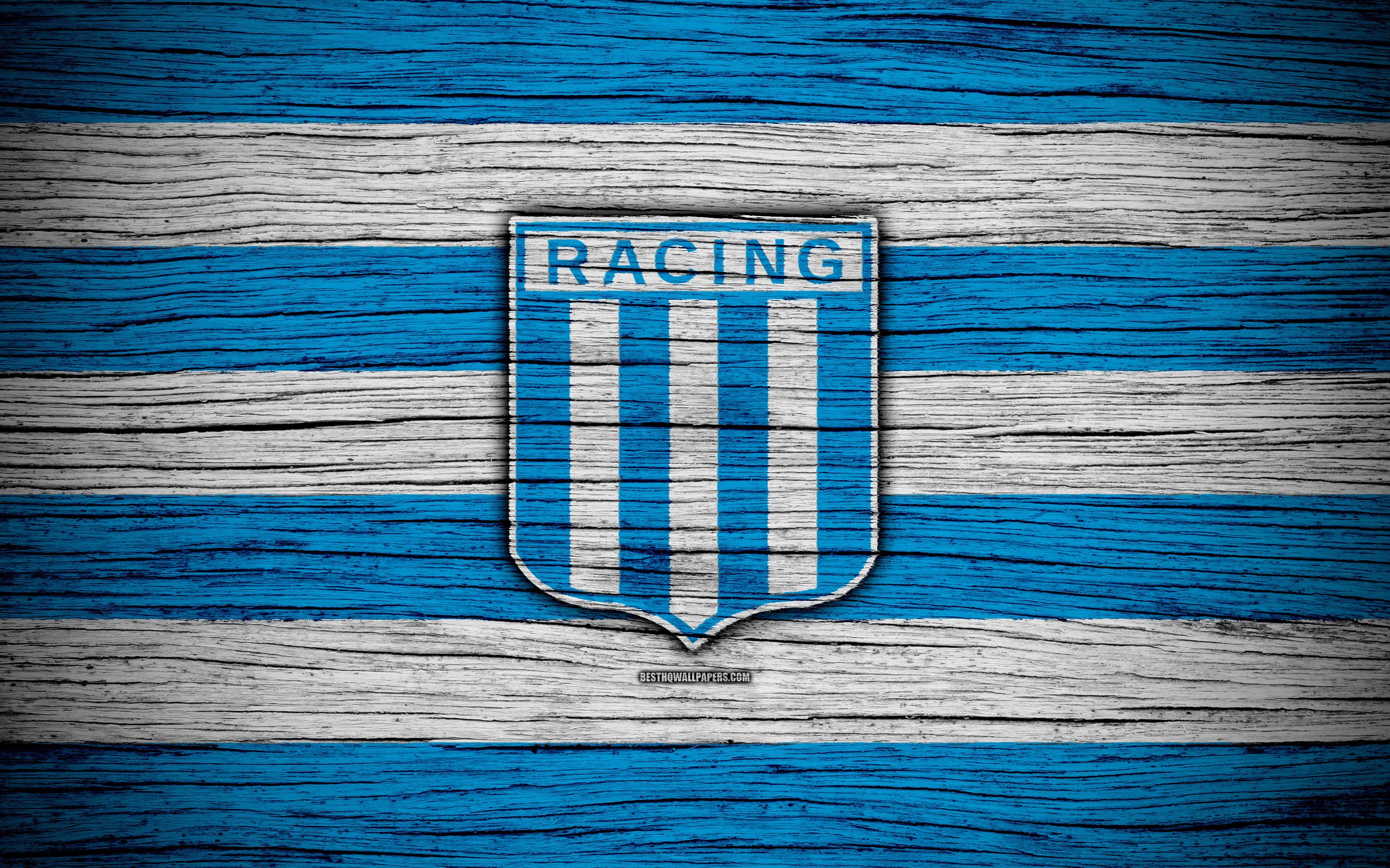 Download wallpaper Racing, 4k, Superliga, logo, AAAJ, Argentina